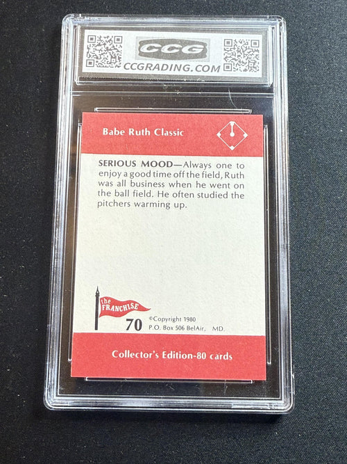 Babe Ruth 1980 Franchise Serious Mood CCG 10 RC