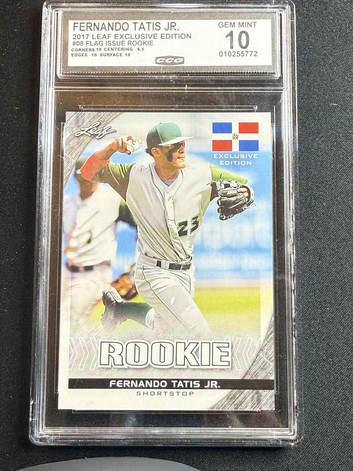 Fernando Tatis Jr. 2017 Leaf Flag Edition CCG 10 RC