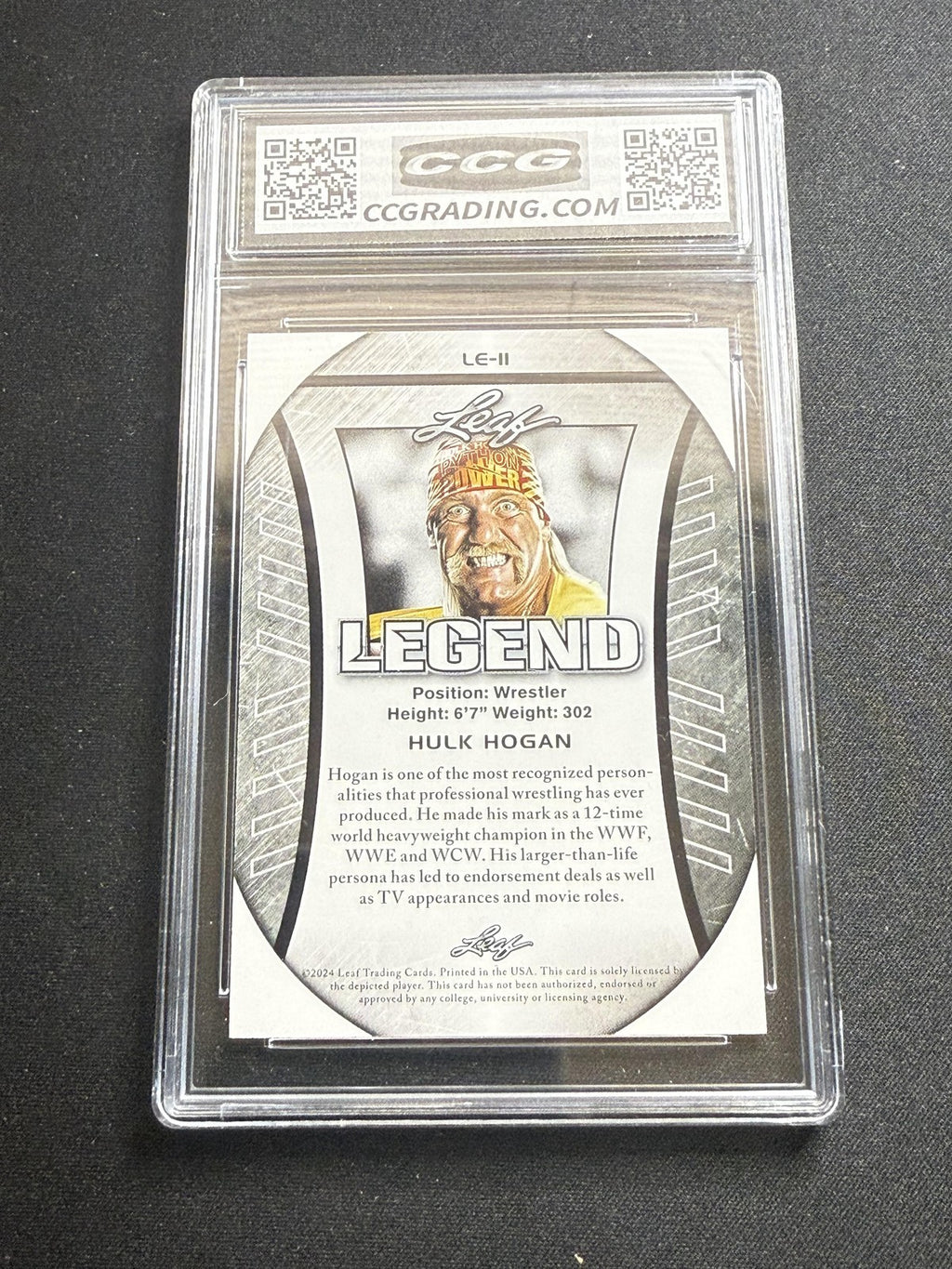 Hulk Hogan 2024 Leaf Legend Flag CCG 10 USA