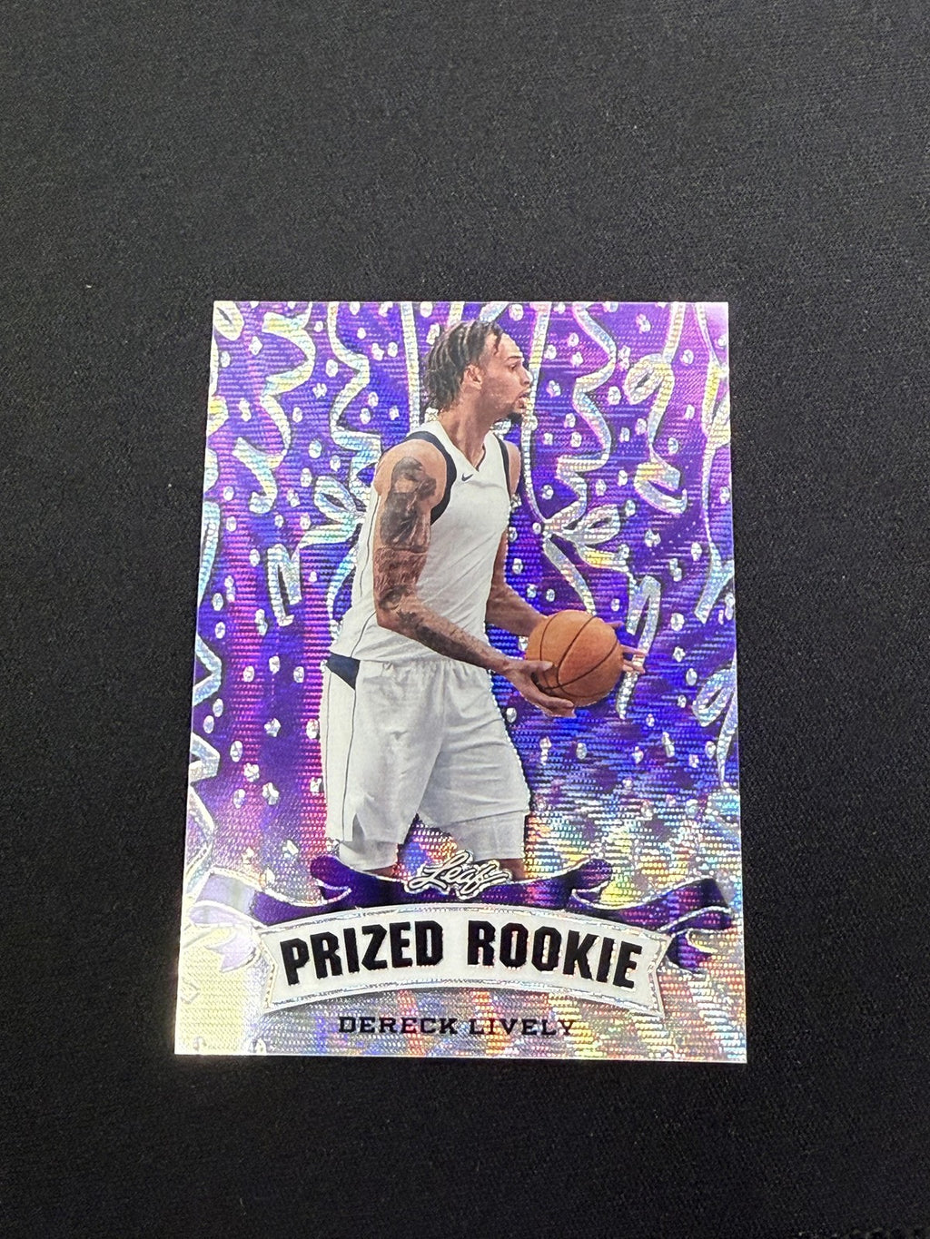 Dereck Lively 2023 Leaf Prized Metal Rookie Purple /15 RC Mavericks