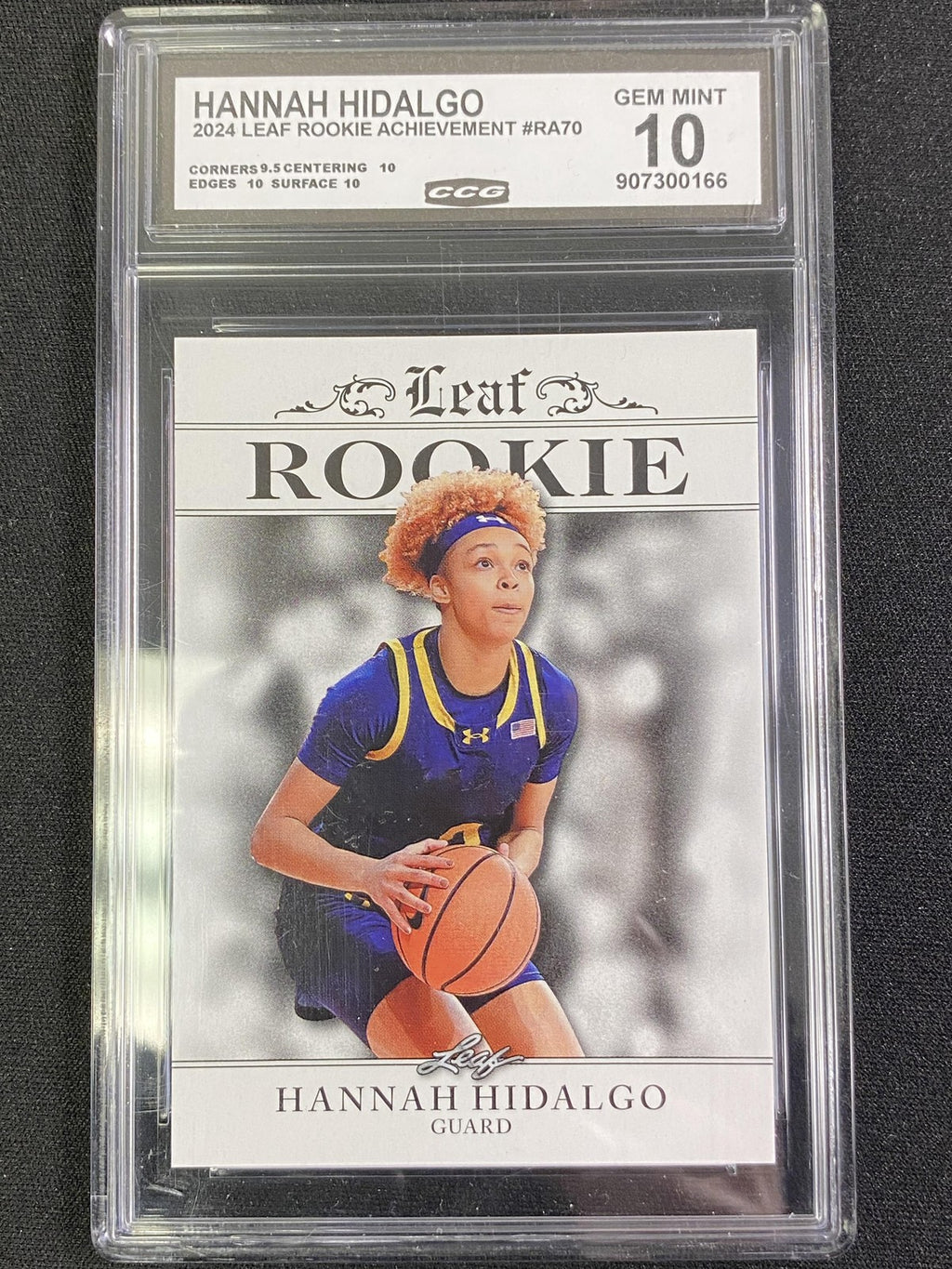 Hannah Hidalgo 2024 Leaf Rookie Achievement CCG 10 Notre Dame Rookie