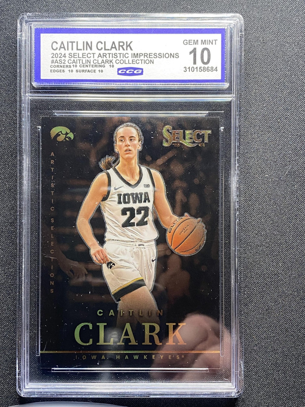 2024 Panini Caitlin Clark Collection AS2 Artistic Selections CCG 10 RC