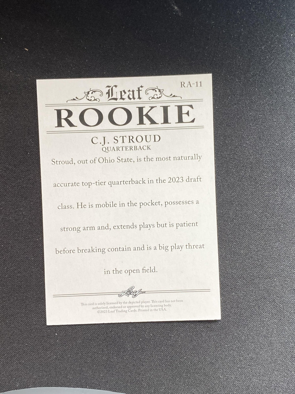 CJ Stroud 2023 Leaf Rookie RA11 RC 10 Count Lot