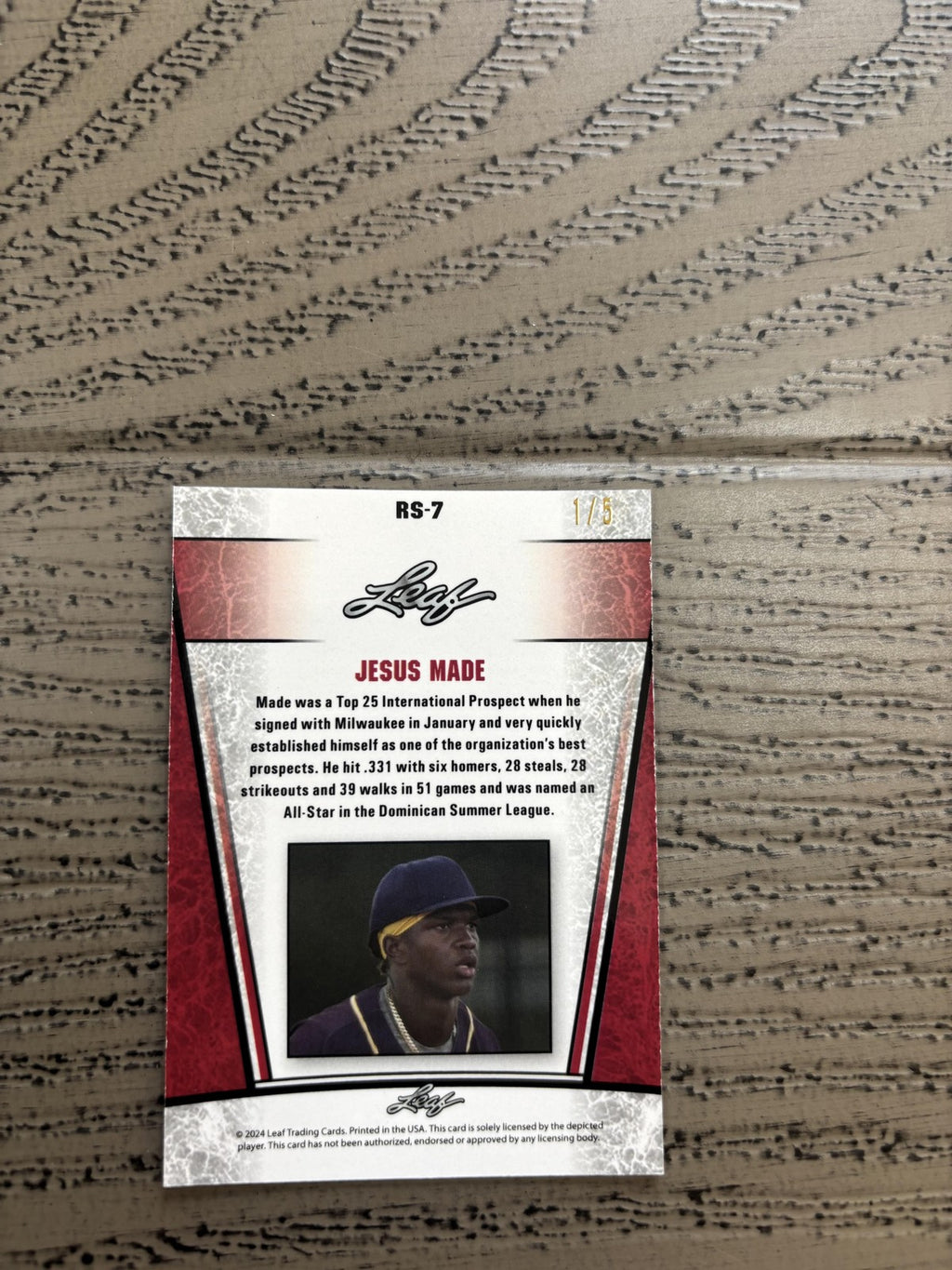 Jesus Made 2024 Leaf Metal Rookie Green /5 RC