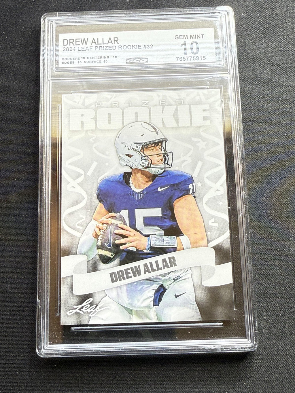 Drew Allar 2024 Leaf Prized Rookie CCG 10 RC