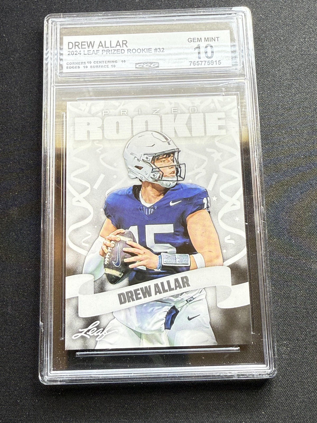 Drew Allar 2024 Leaf Prized Rookie CCG 10 RC