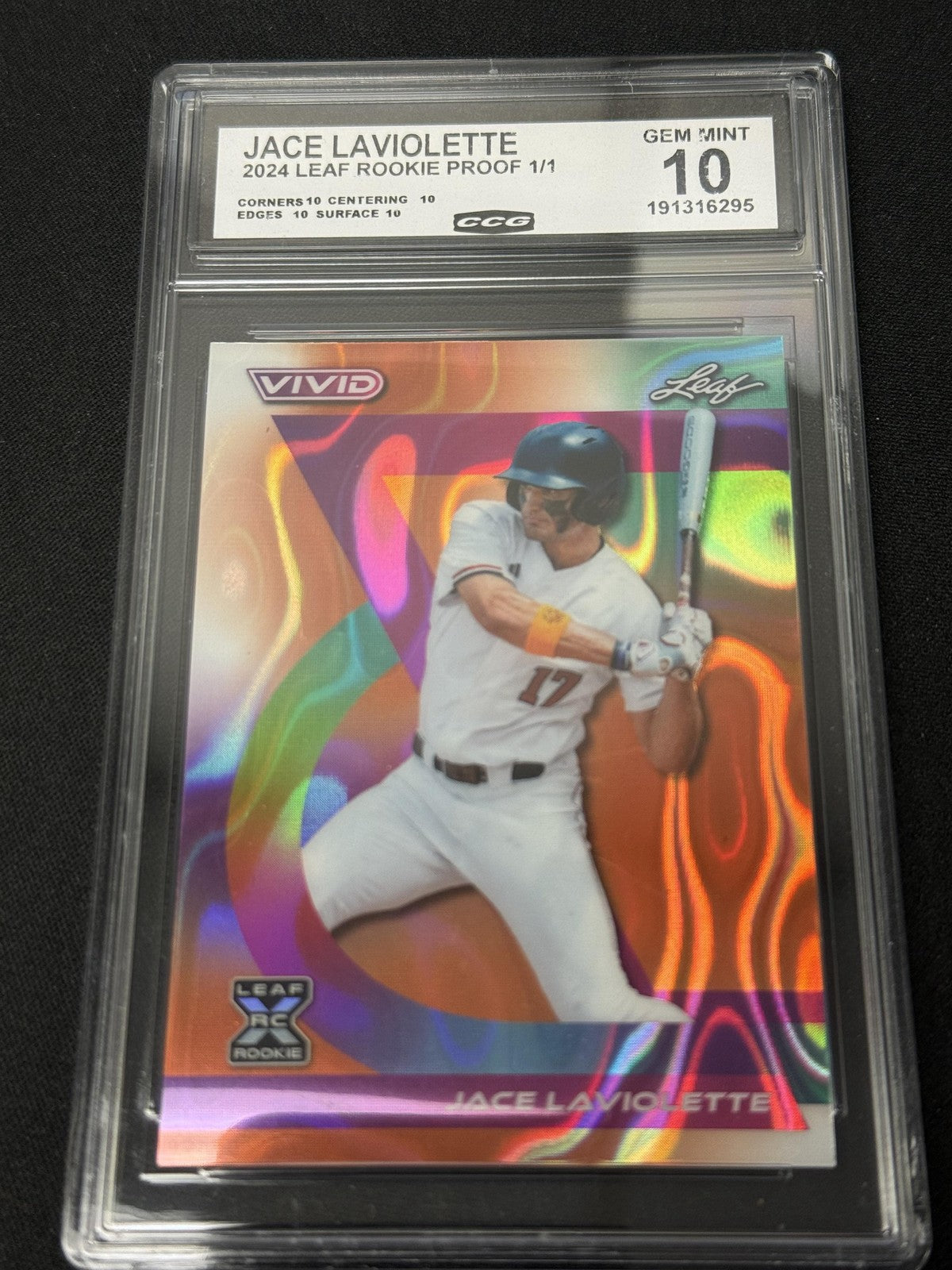 Jace Laviolette 2024 Leaf Rookie 1/1 PROOFs CCG 10 Rookie