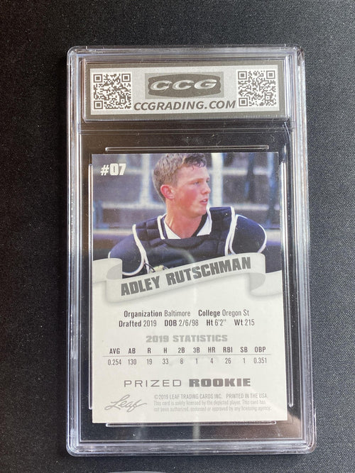 Adley Rutschman 2019 Leaf Prized Rookie 7 CCG 10 RC