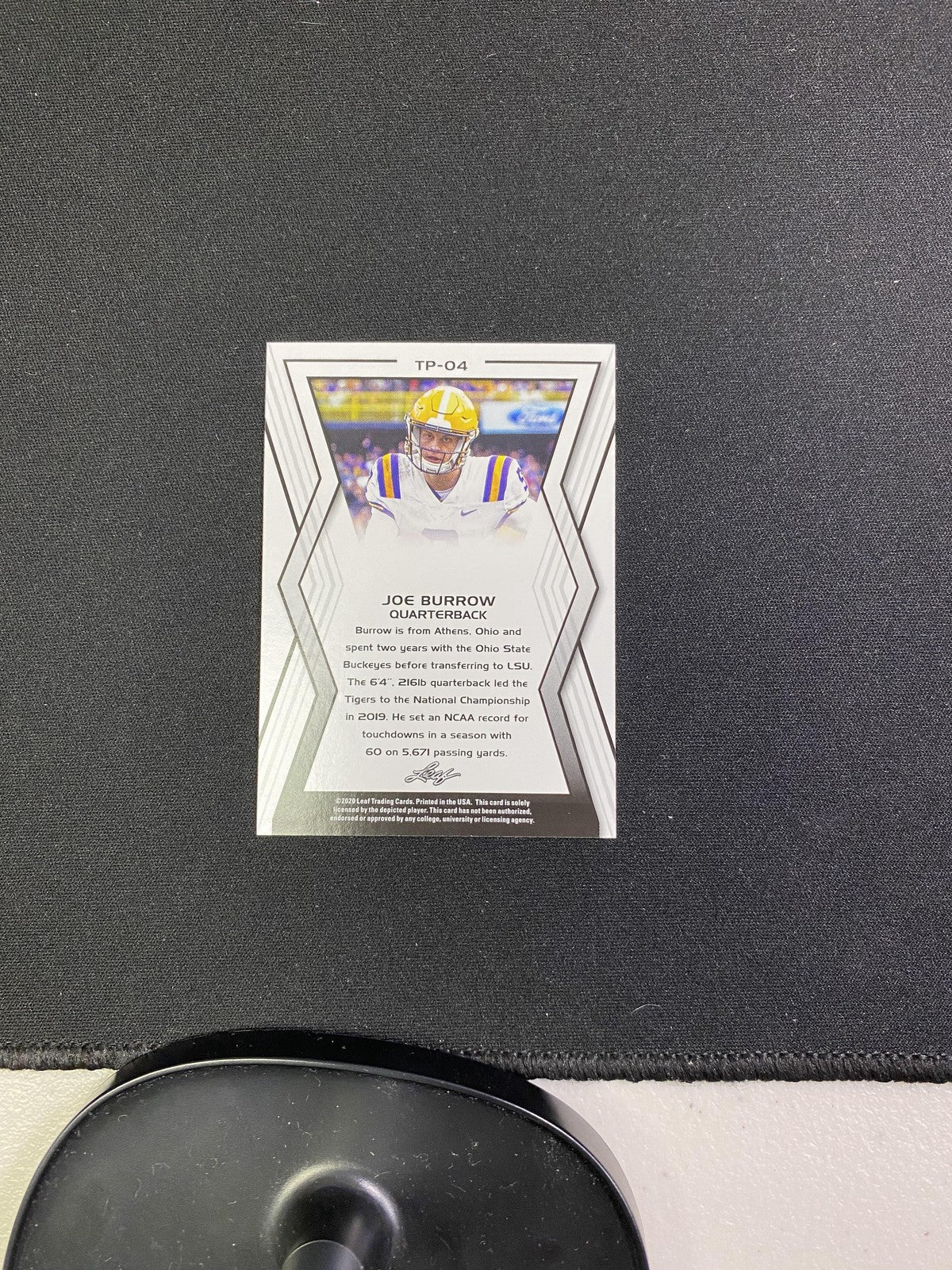 Joe Burrow 2020 Leaf Rookie Gold /25 CCG Bengals Rookie