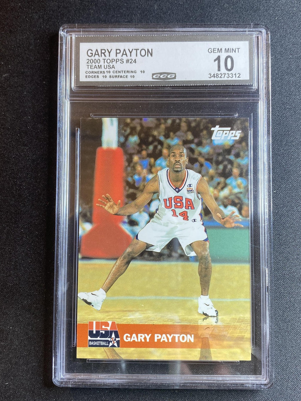 Gary Payton 2000 Topps Team USA 24 CCG 10 RC