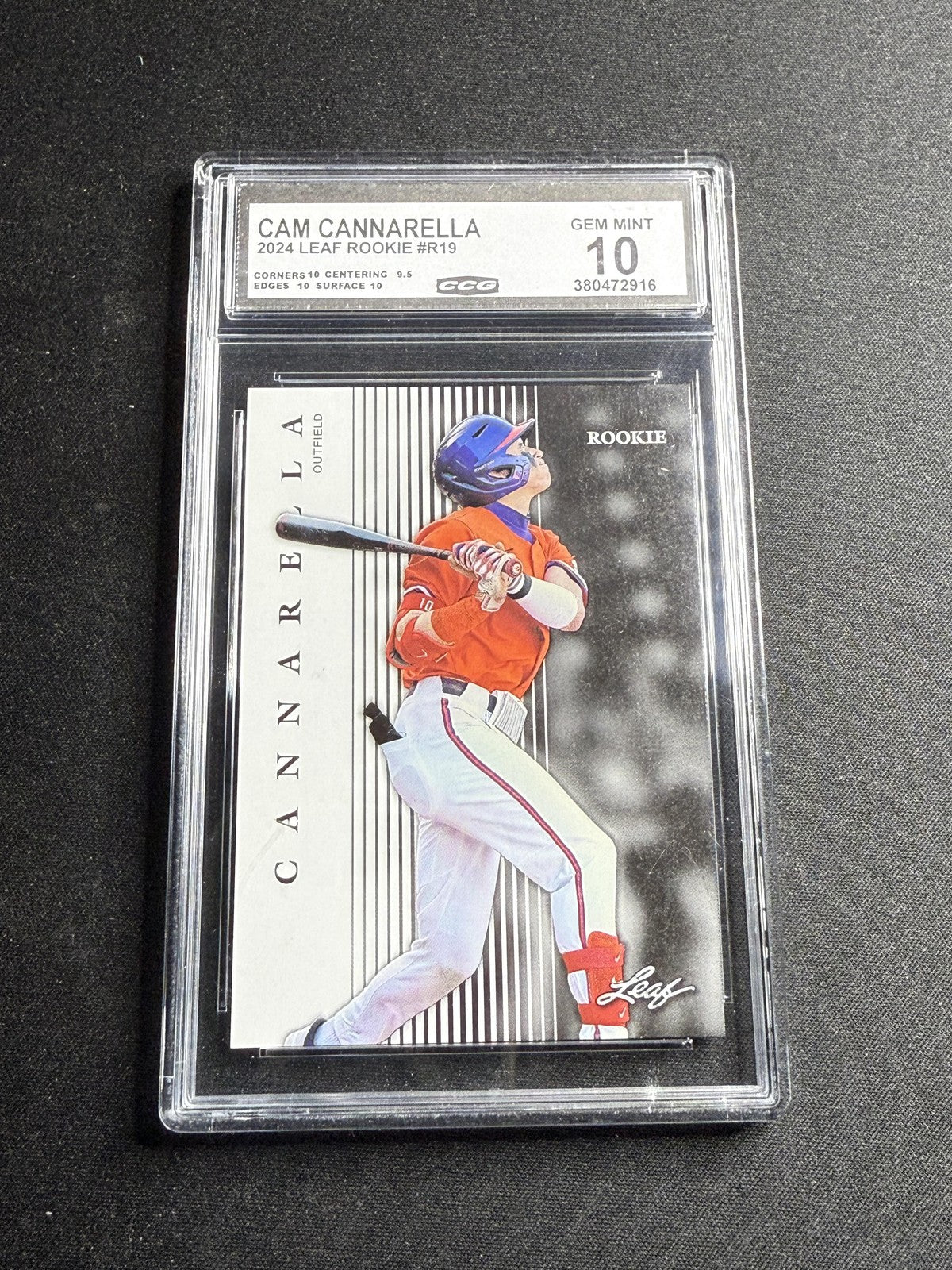 Cam Cannarella 2024 Leaf Rookie CCG 10