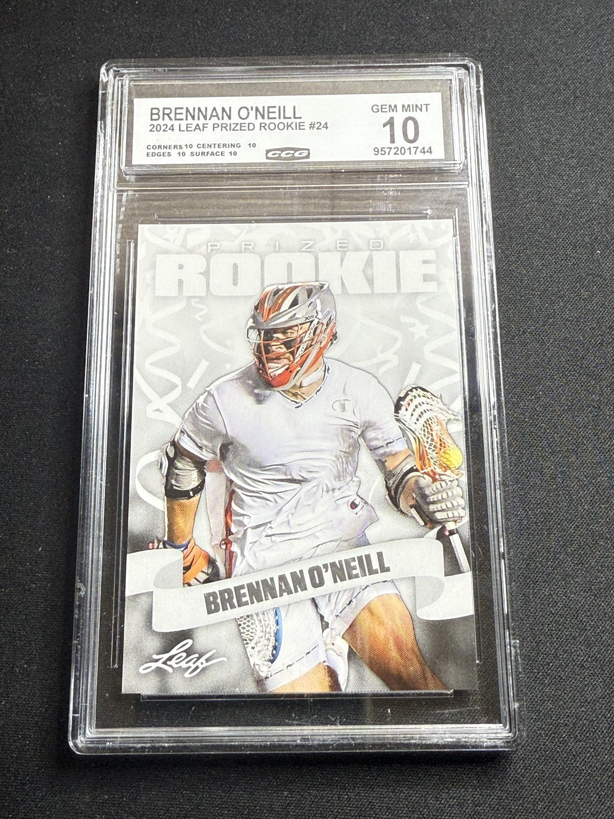 Brennan O'Neill 2024 Leaf Prized Rookie CCG 10 Rookie