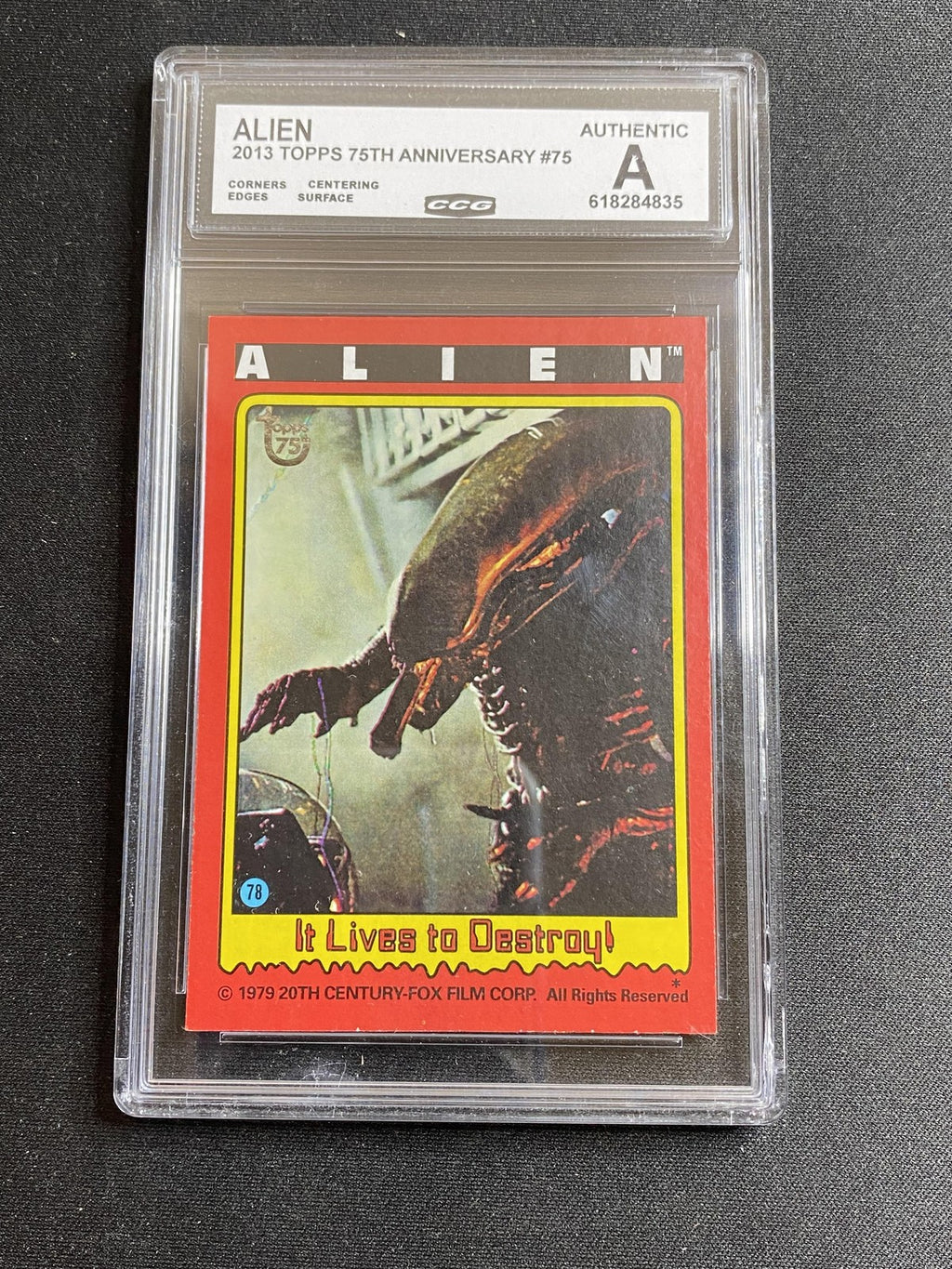 Alien 2013 Topps 75th Anniversary 75 CCG MINT AUTHENTIC