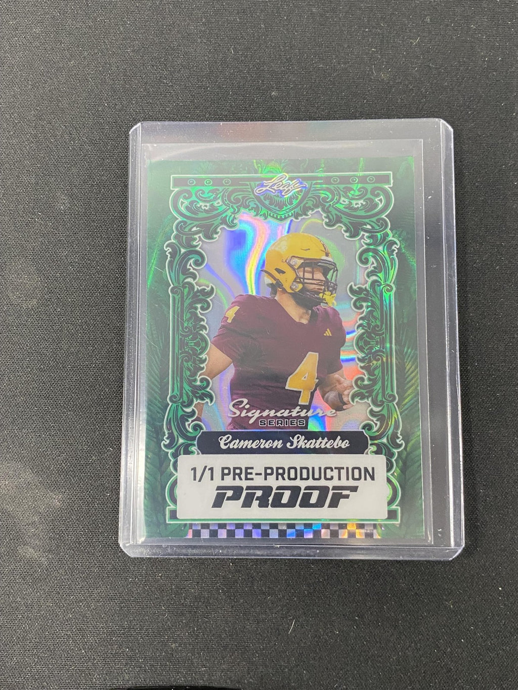 Cam Skattebo 2024 Leaf 1/1 Proofs RC