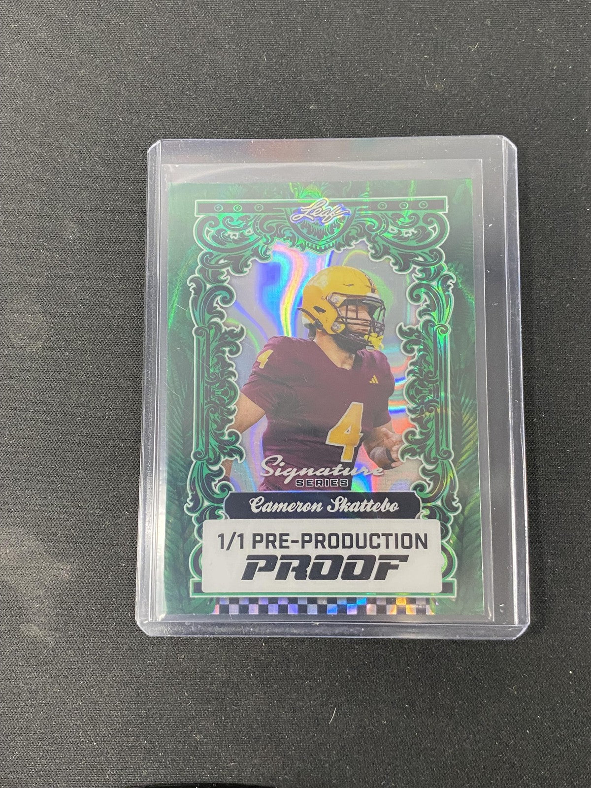 Cam Skattebo 2024 Leaf 1/1 Proofs RC