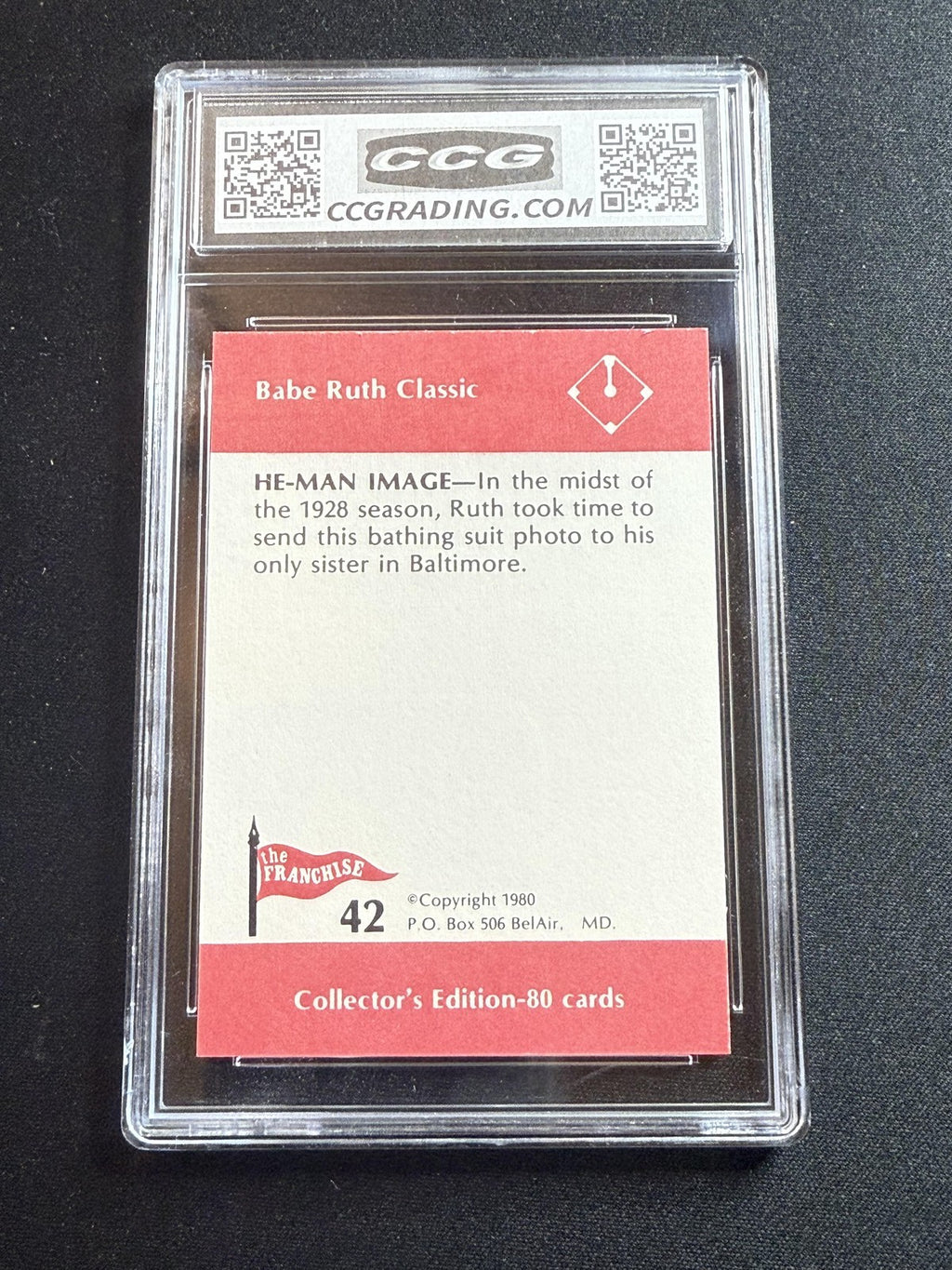 Babe Ruth 1980 Franchise He-Man Image CCG 10 RC