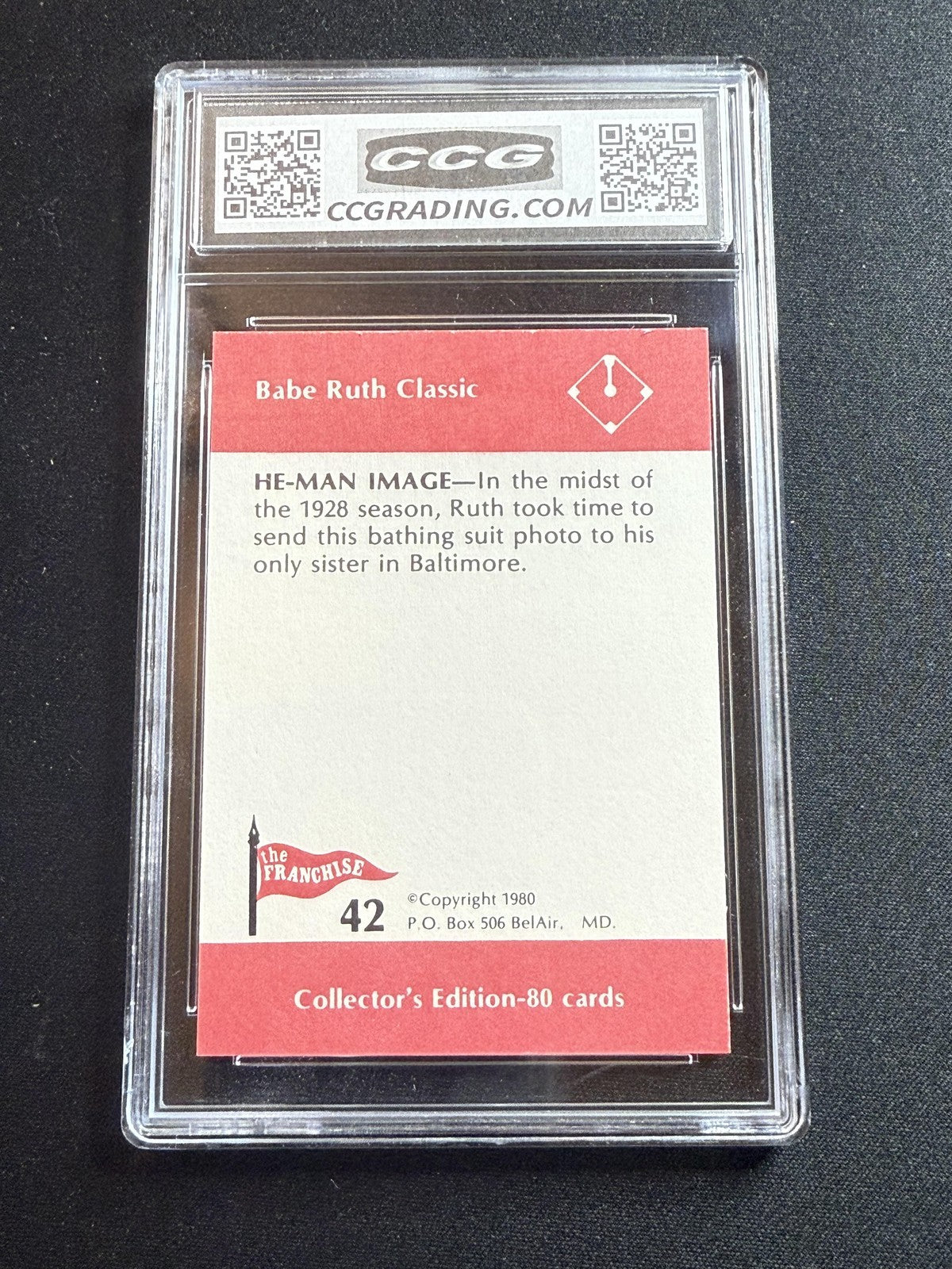 Babe Ruth 1980 Franchise He-Man Image CCG 10 RC