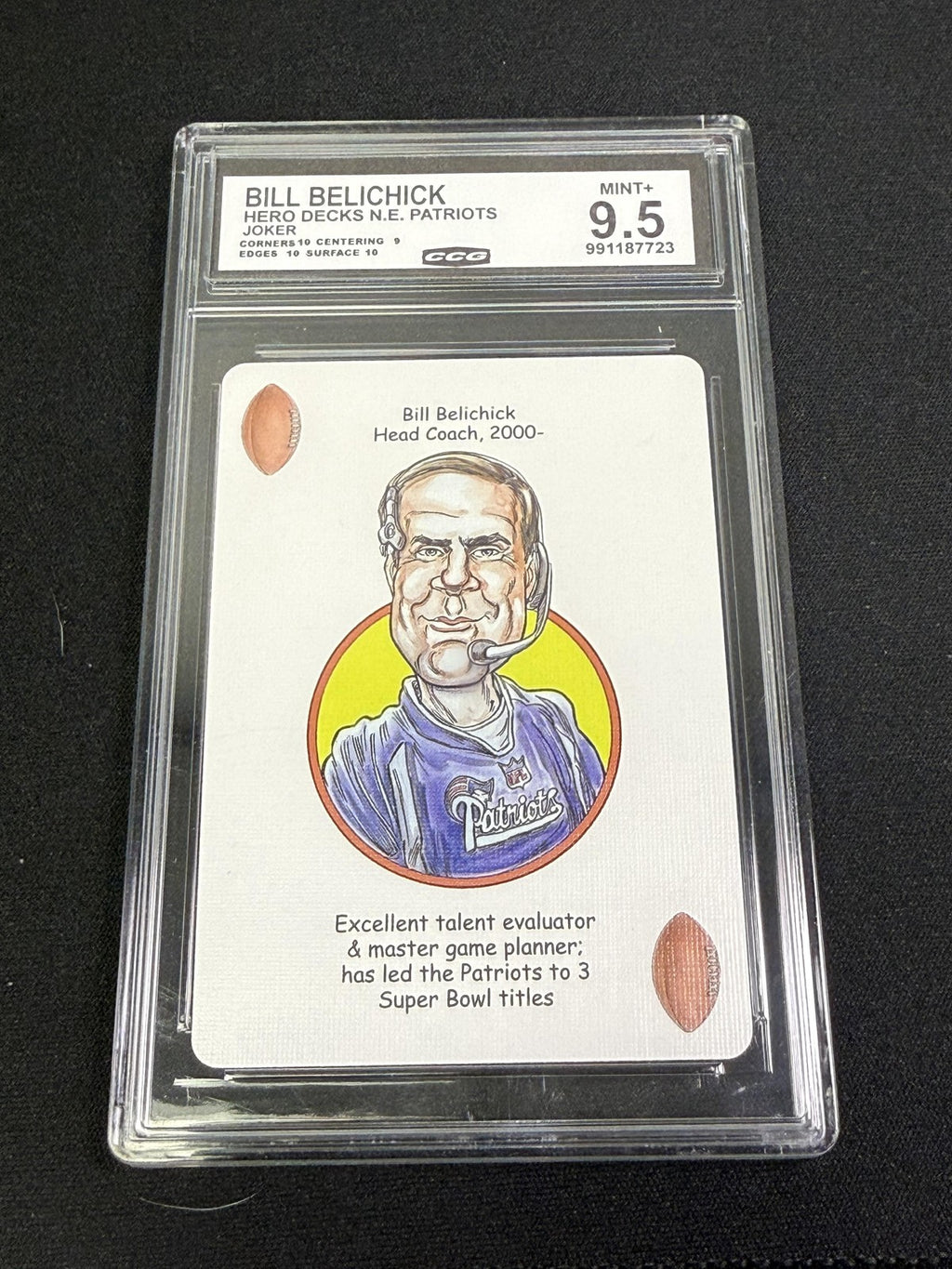Bill Belichick Hero Decks Patriots CCG 9.5 New England Patriots