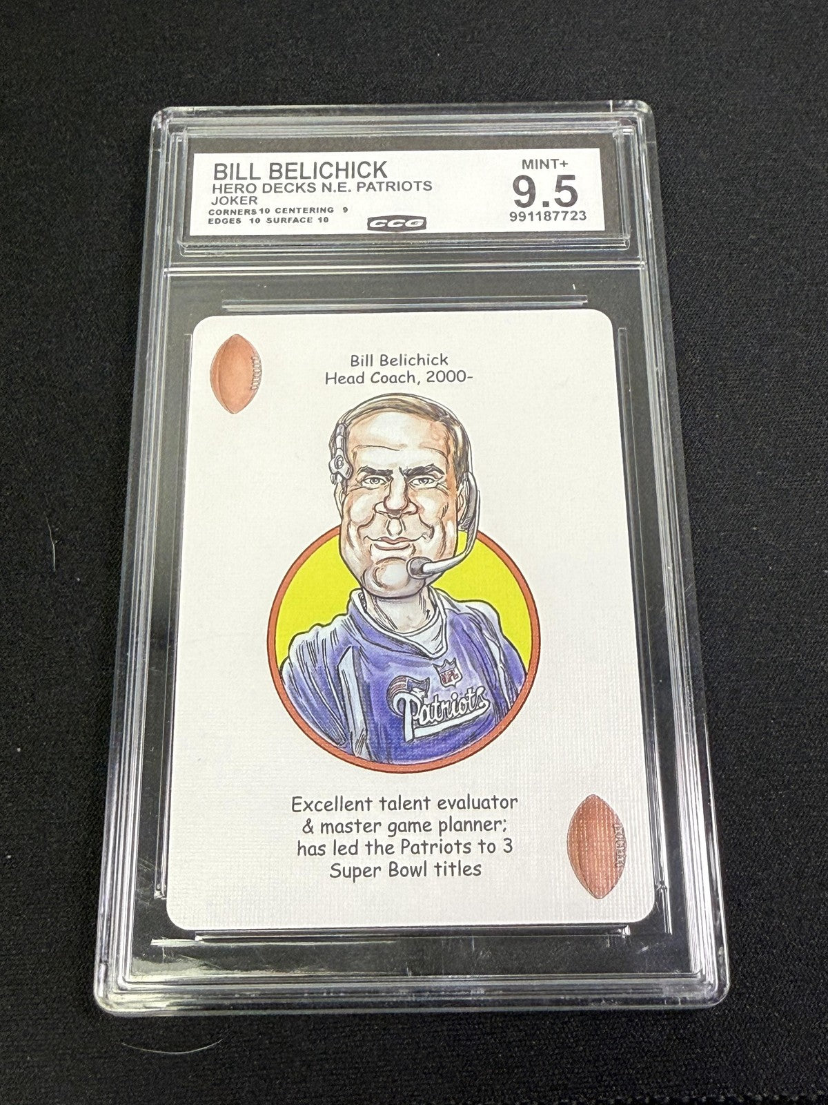 Bill Belichick Hero Decks Patriots CCG 9.5 New England Patriots