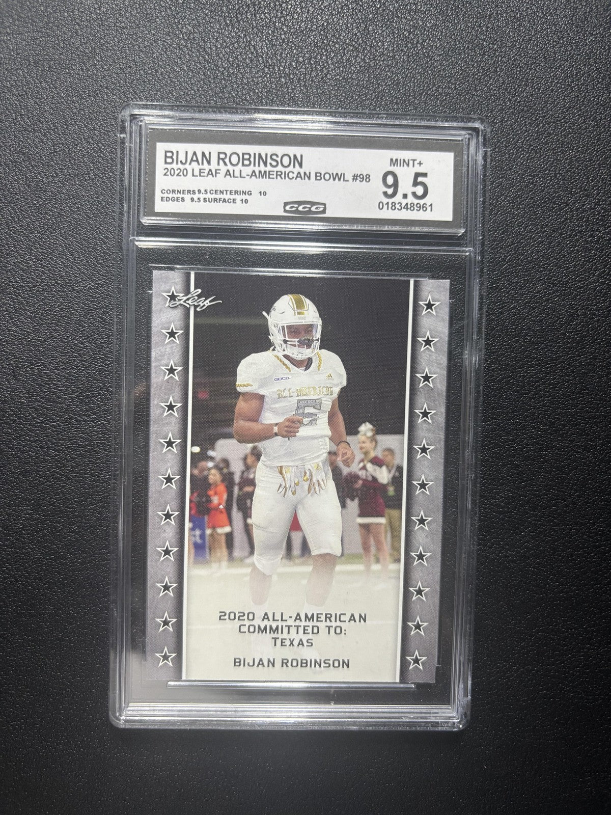 Bijan Robinson 2020 Leaf All American Bowl CCG 9.5 RC