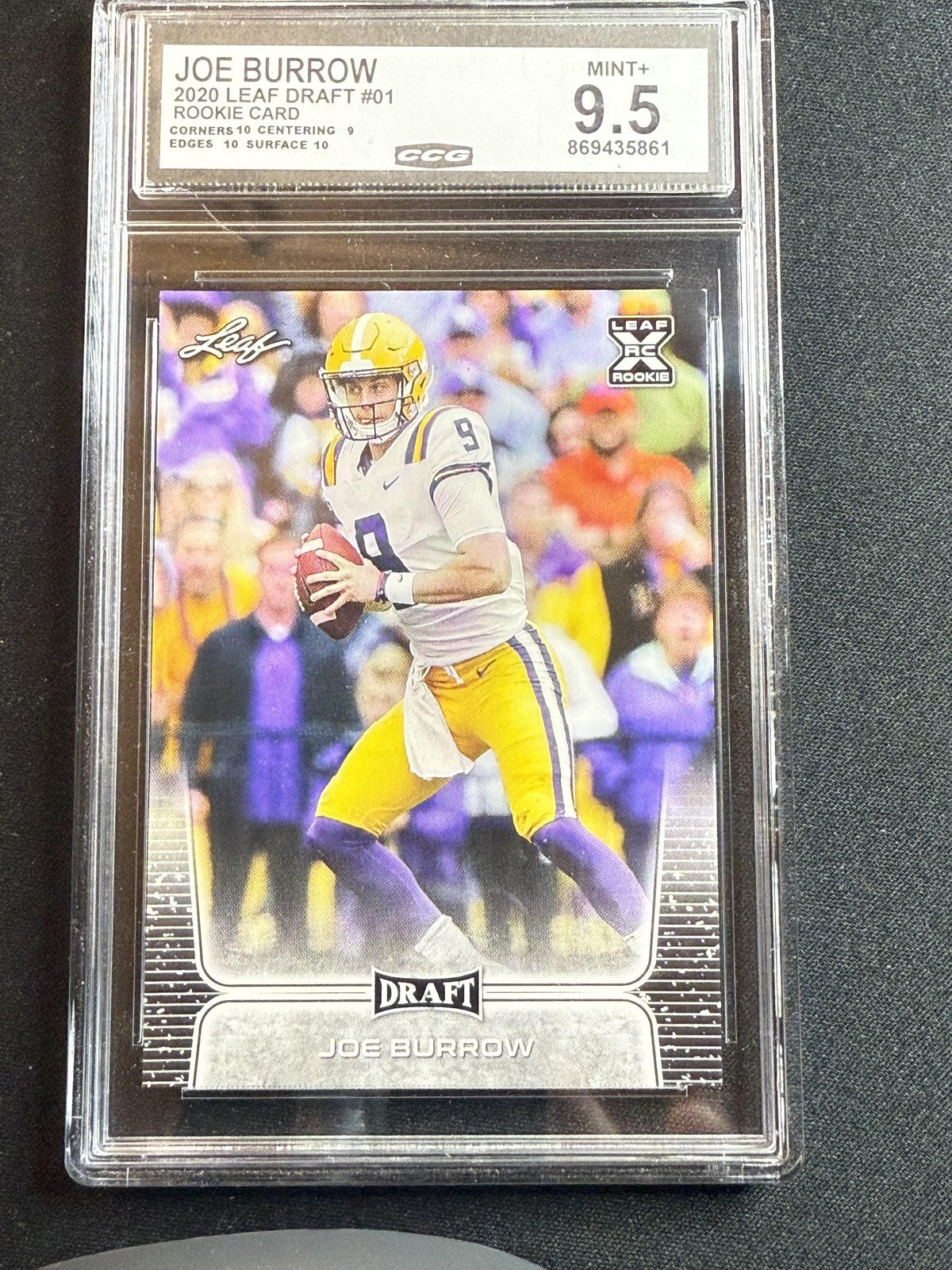 Joe Burrow 2020 Leaf Draft 01 CCG 9.5 RC