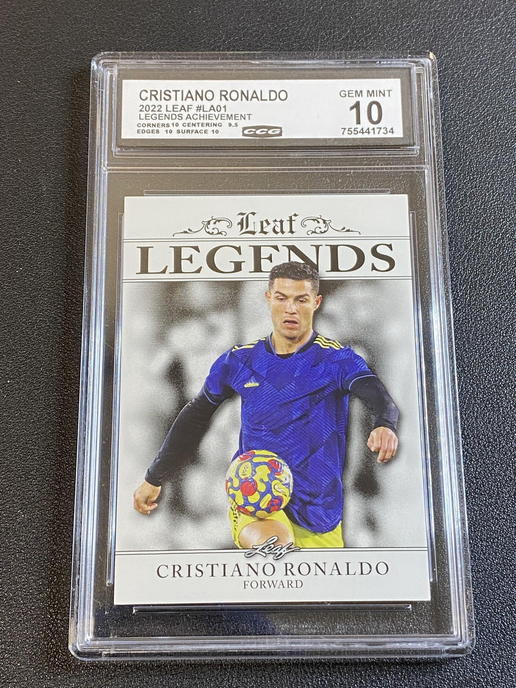 Cristiano Ronaldo 2022 Leaf Legend Achievement CCG 10 Portugal