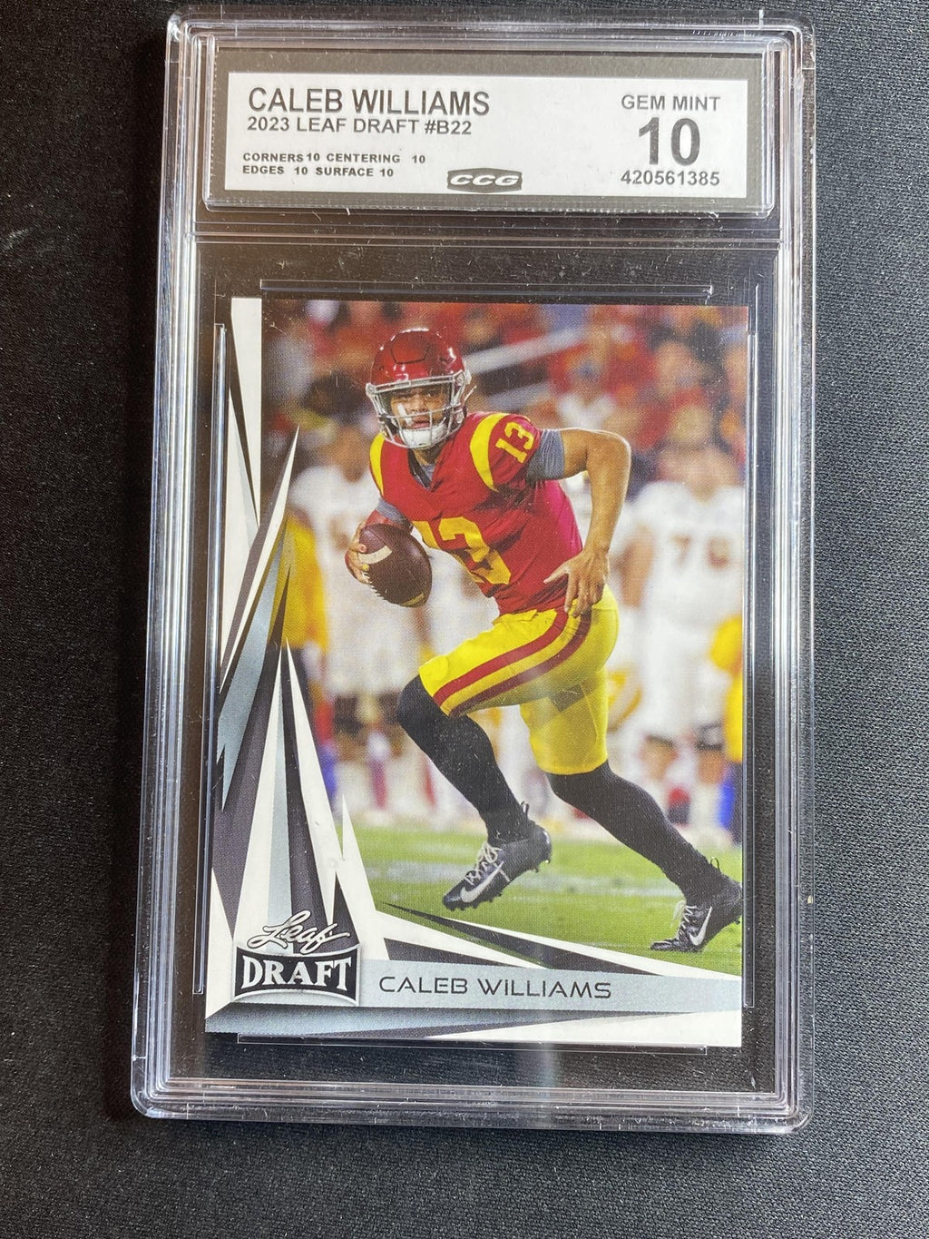 Caleb Williams 2023 Leaf Draft B22 CCG 10 RC