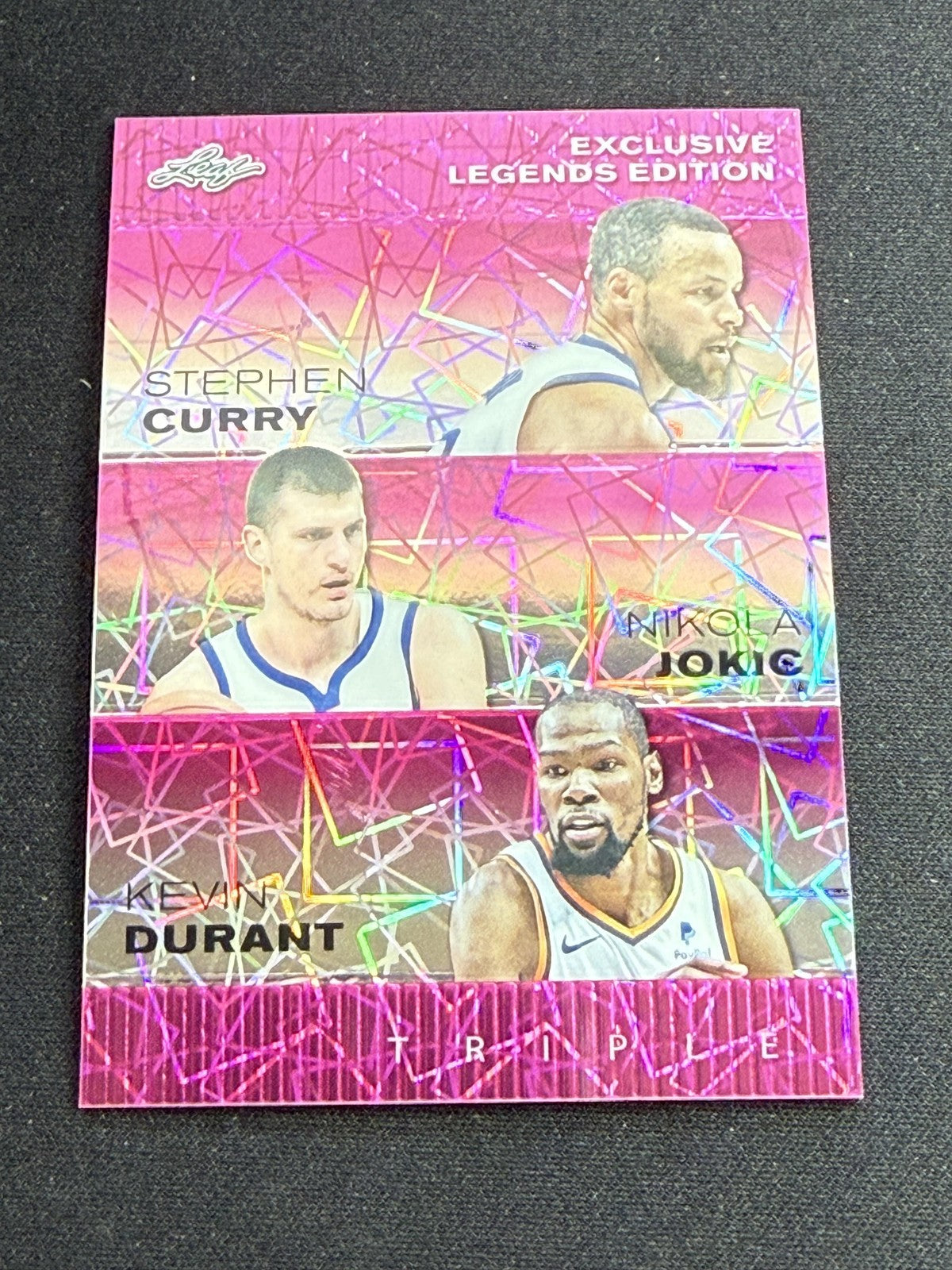 Curry / Jokic / Durant 2024 Leaf Metal Trio Pink /10 RC