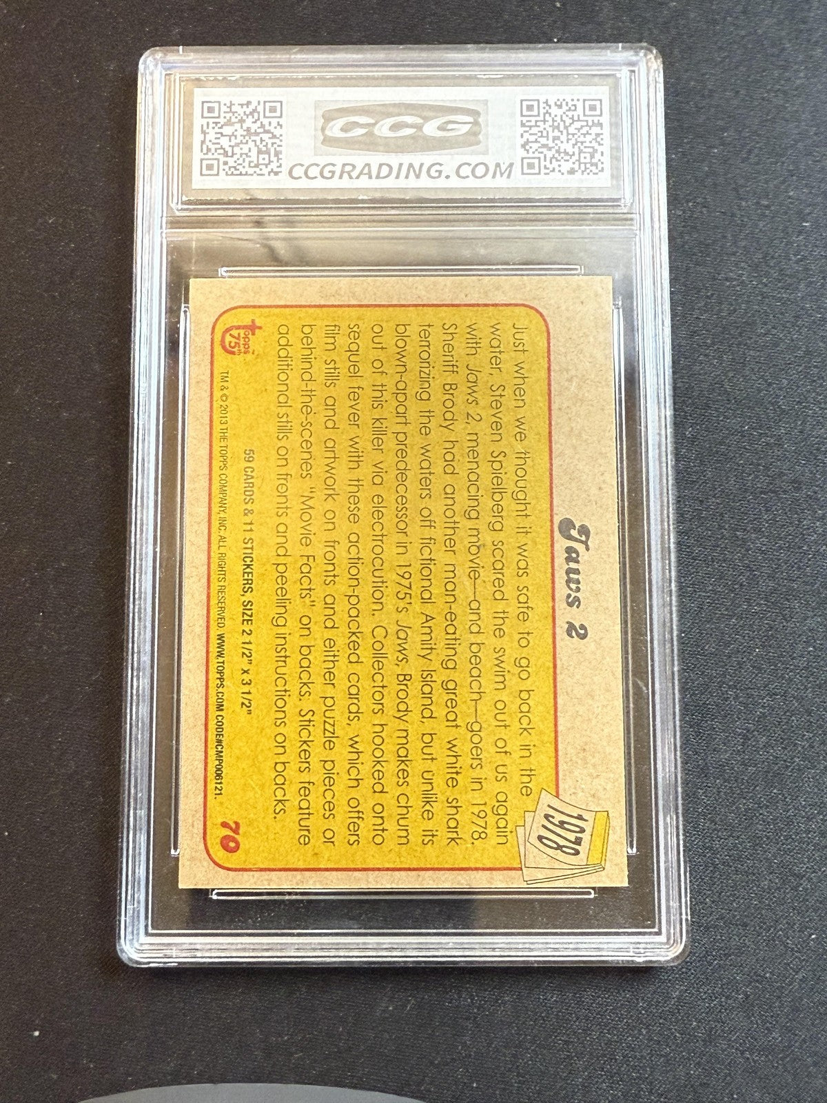 Jaws 2 2013 Topps 75th Anniversary CCG MINT AUTHENTIC