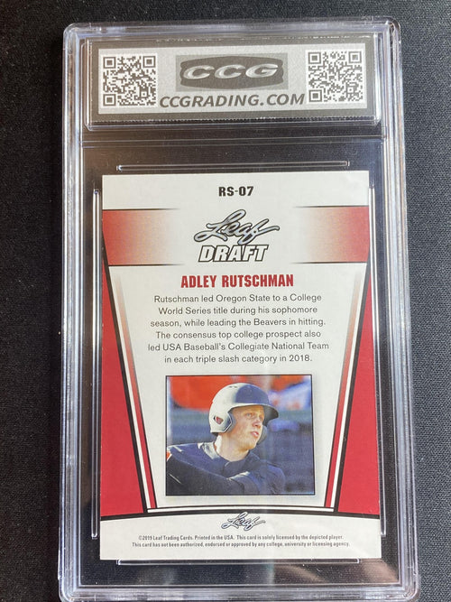 Adley Rutschman 2019 Leaf Draft Rookie RS07 CCG 10 RC