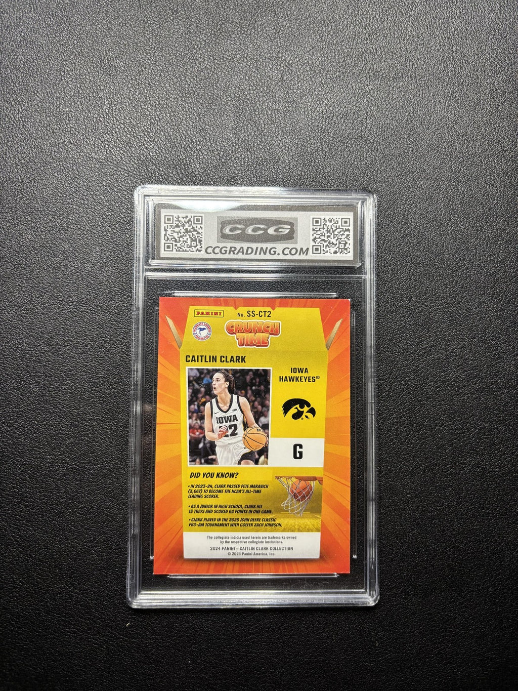 Caitlin Clark 2024 Panini Caitlin Clark Collection 2024 Crunch Time CCG 10