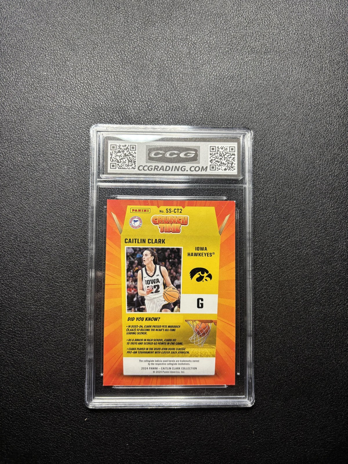 Caitlin Clark 2024 Panini Caitlin Clark Collection 2024 Crunch Time CCG 10