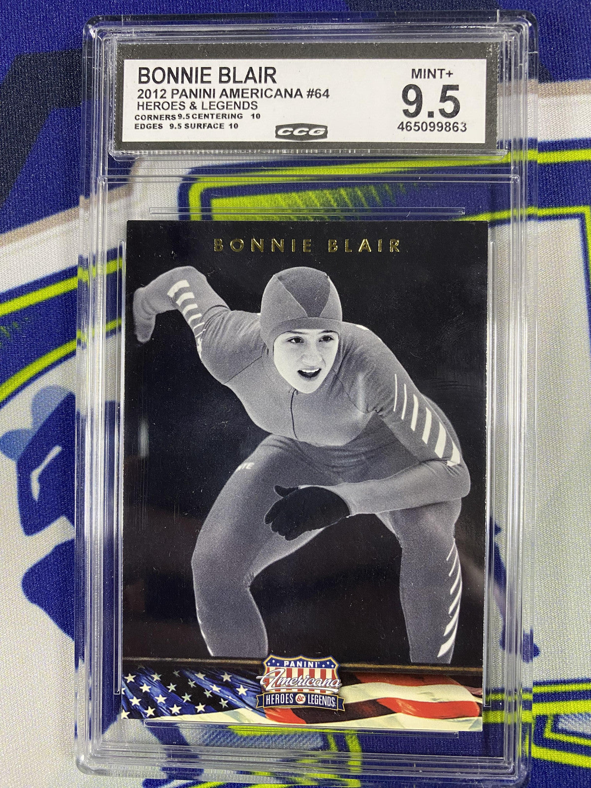 Bonnie Blair 2012 Panini Americana 64 Heroes & Legends CCG 9.5 RC