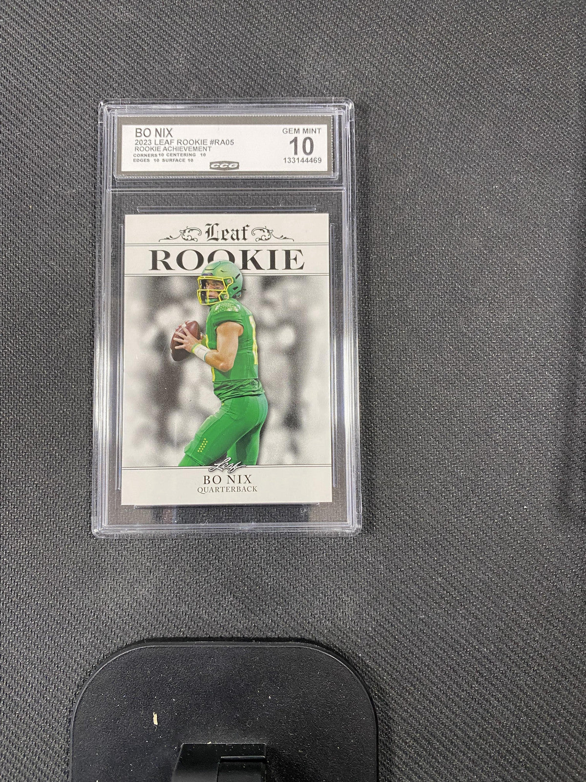 Bo Nix 2023 Leaf Rookie RA05 CCG 10 RC
