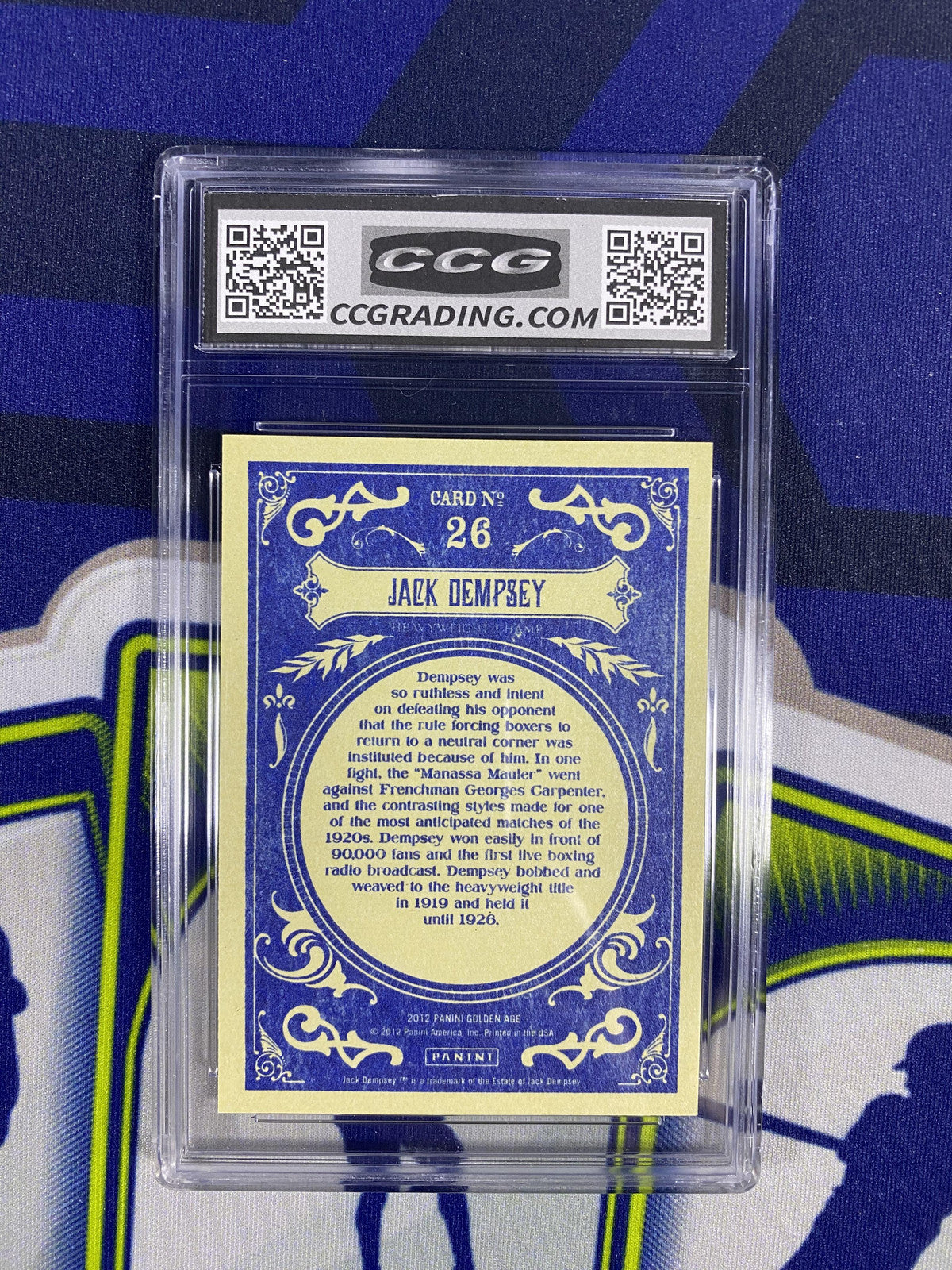 Jack Dempsey 2012 Panini Golden Age 26 CCG 10 RC