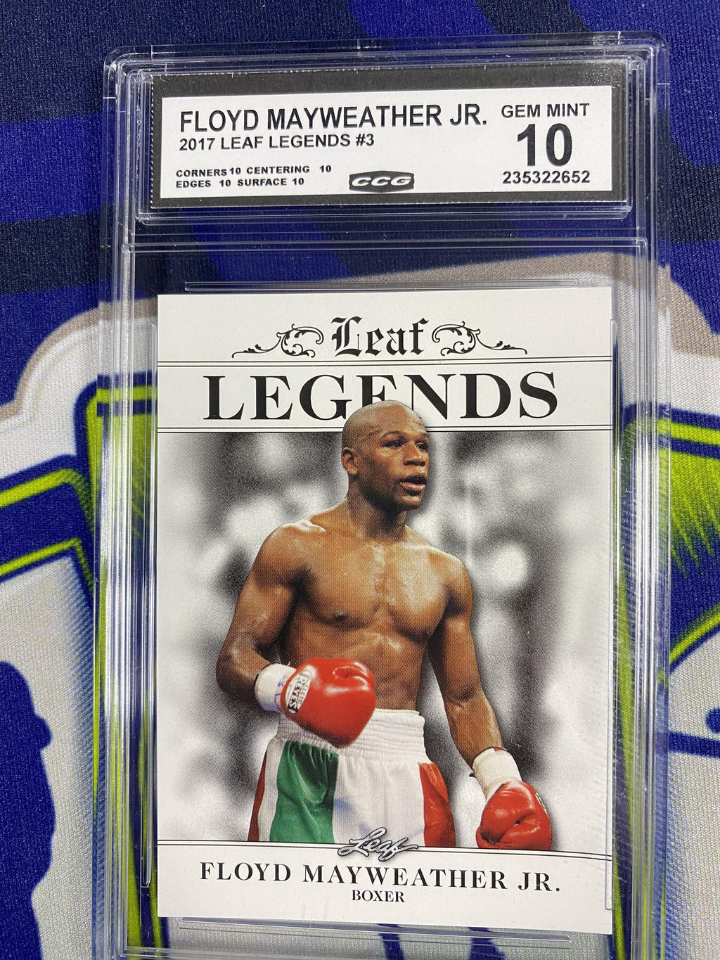 Floyd Mayweather Jr. 2017 Leaf Legends 3 CCG 10 RC