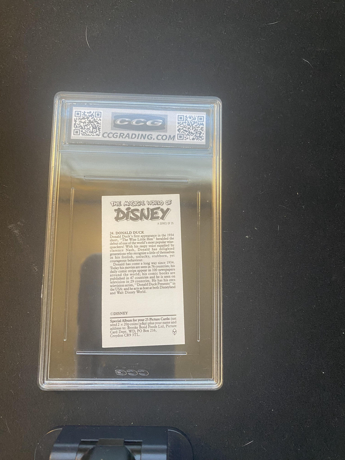 Donald Duck 1989 Brooke Bond Foods Magical World of Disney 24 CCG 9.5 RC