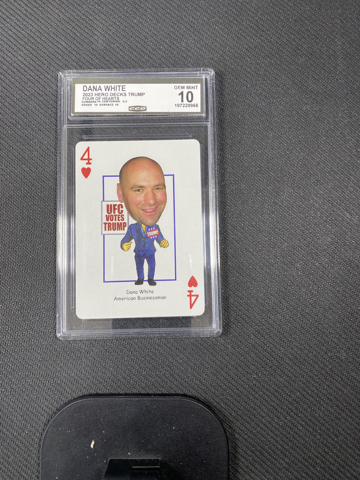 Dana White 2023 Hero Decks Trump Four of Hearts CCG 10 RC
