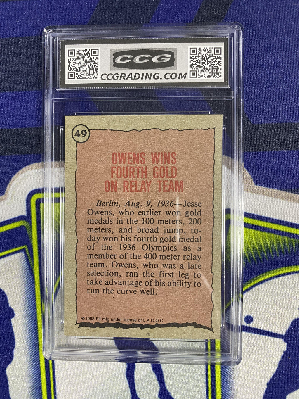 Jesse Owens 1983 Fii Greatest Olympians 49 CCG 9.5 RC