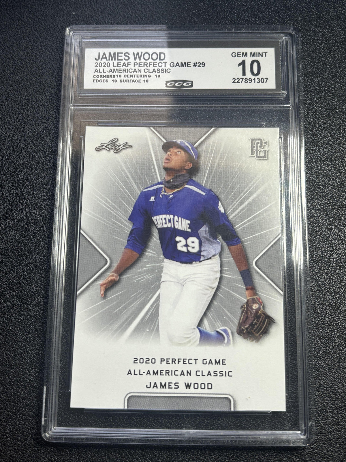 James Wood 2020 All American Classic Leaf Perfect Game CCG 10