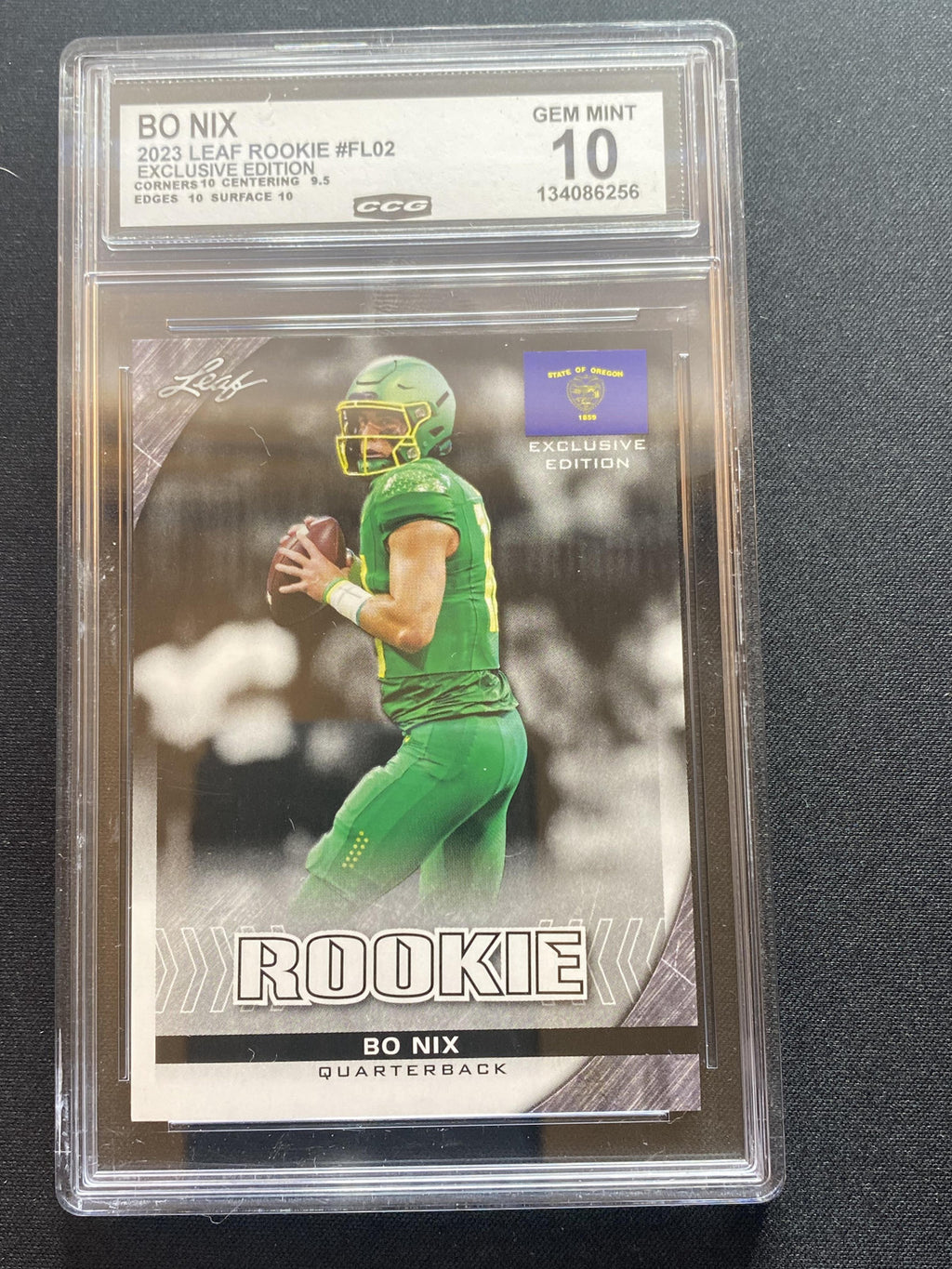 Bo Nix 2023 Leaf Rookie FL2 Exclusive Edition CCG 10 RC