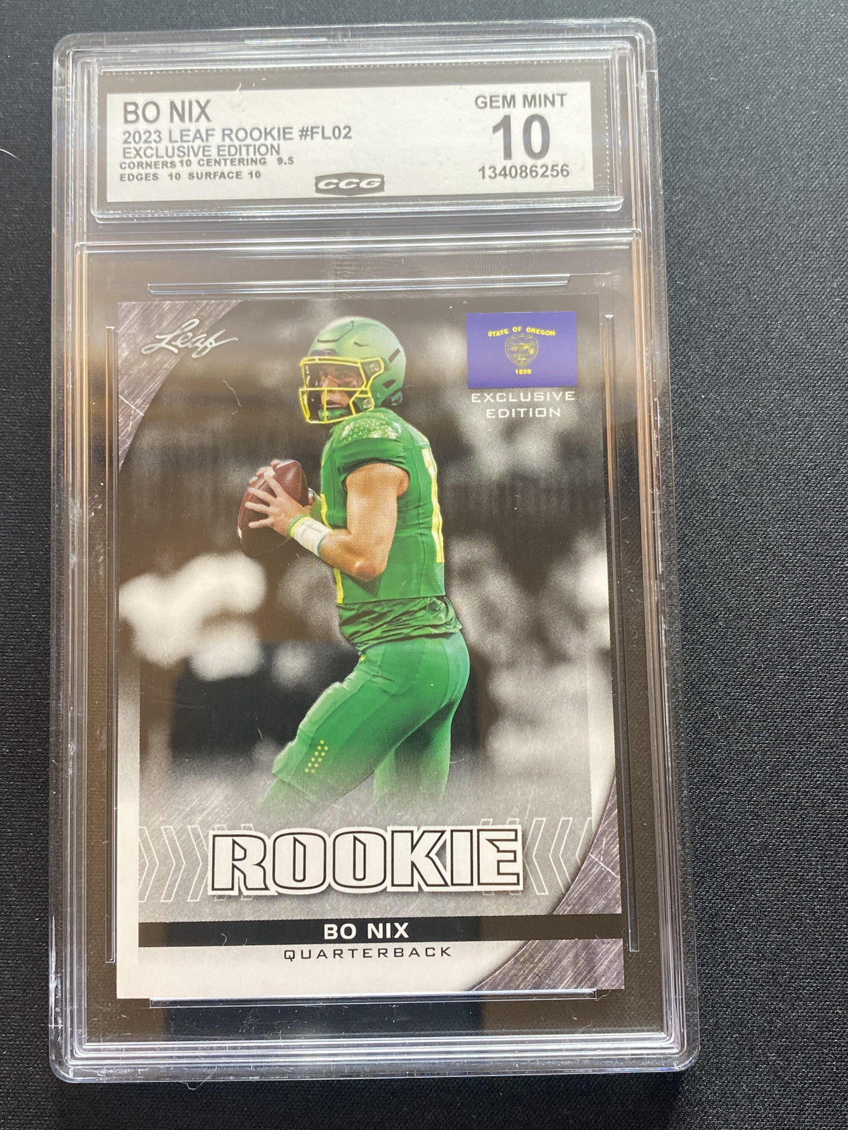Bo Nix 2023 Leaf Rookie FL2 Exclusive Edition CCG 10 RC
