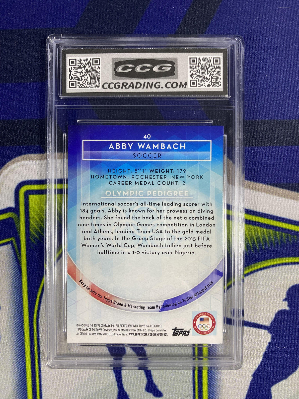 Abby Wambach 2016 Topps US Olympic Team 40 CCG 10 RC