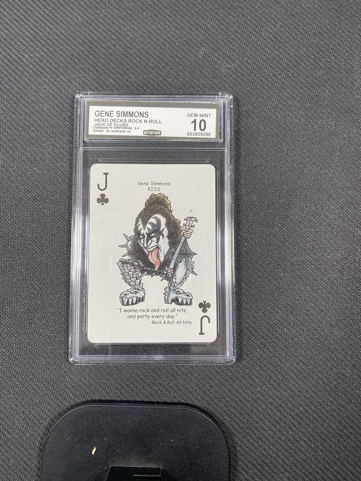 Gene Simmons 2022 Hero Decks Rock N' Roll Jack of Clubs CCG 10 RC