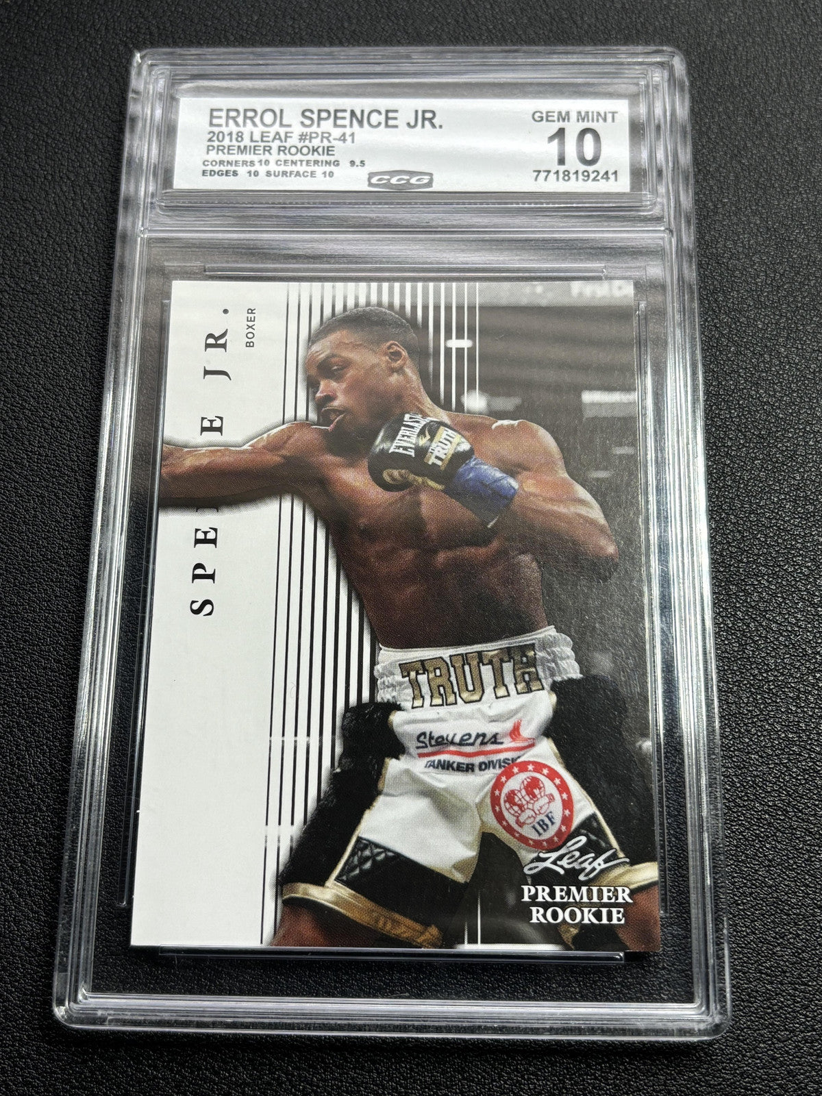 Errol Spence Jr. 2018 Leaf Premier Rookie CCG 10
