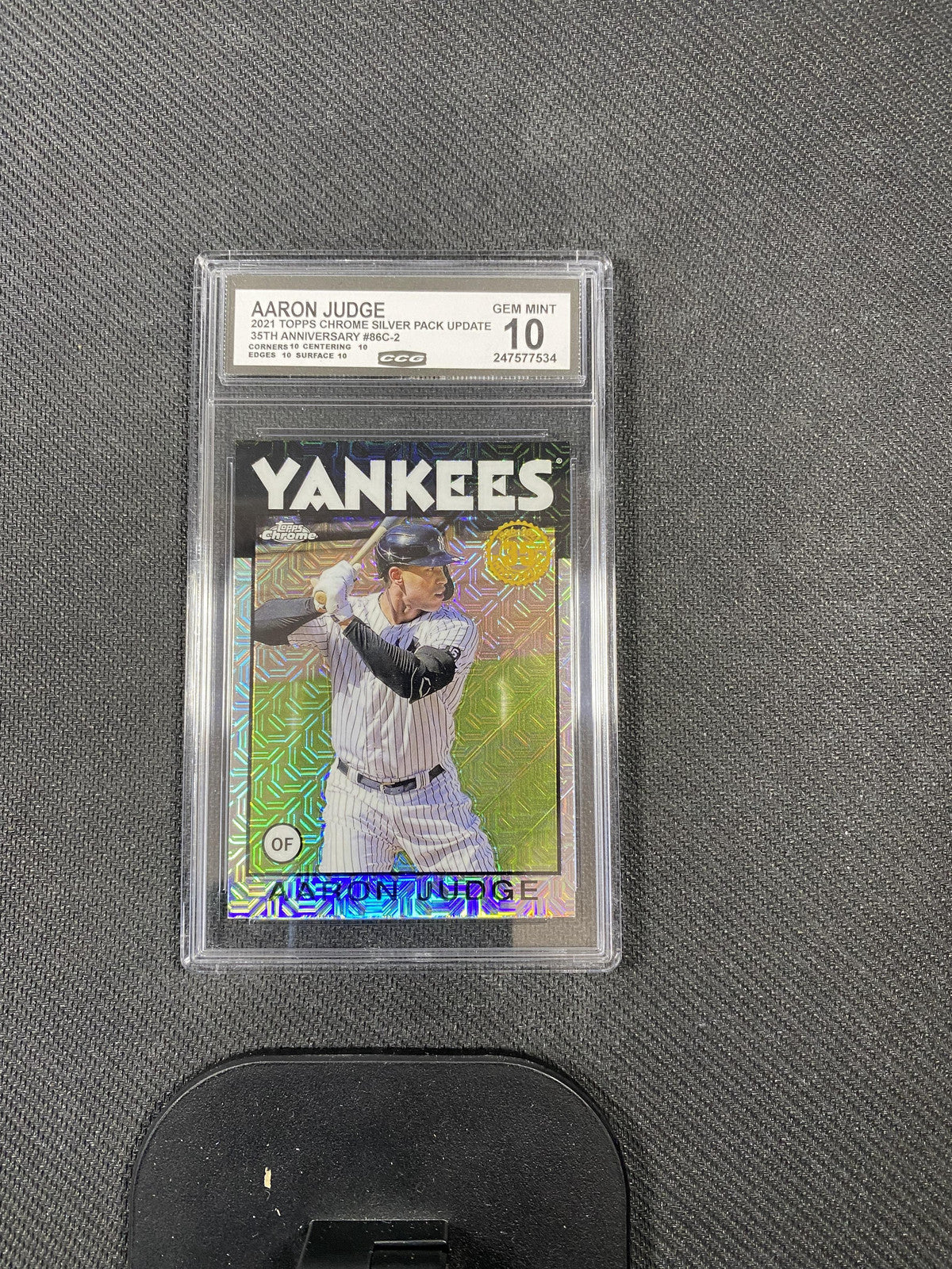 Aaron Judge 2021 Topps Chrome 86C2 Silver Pack Update CCG 10 RC