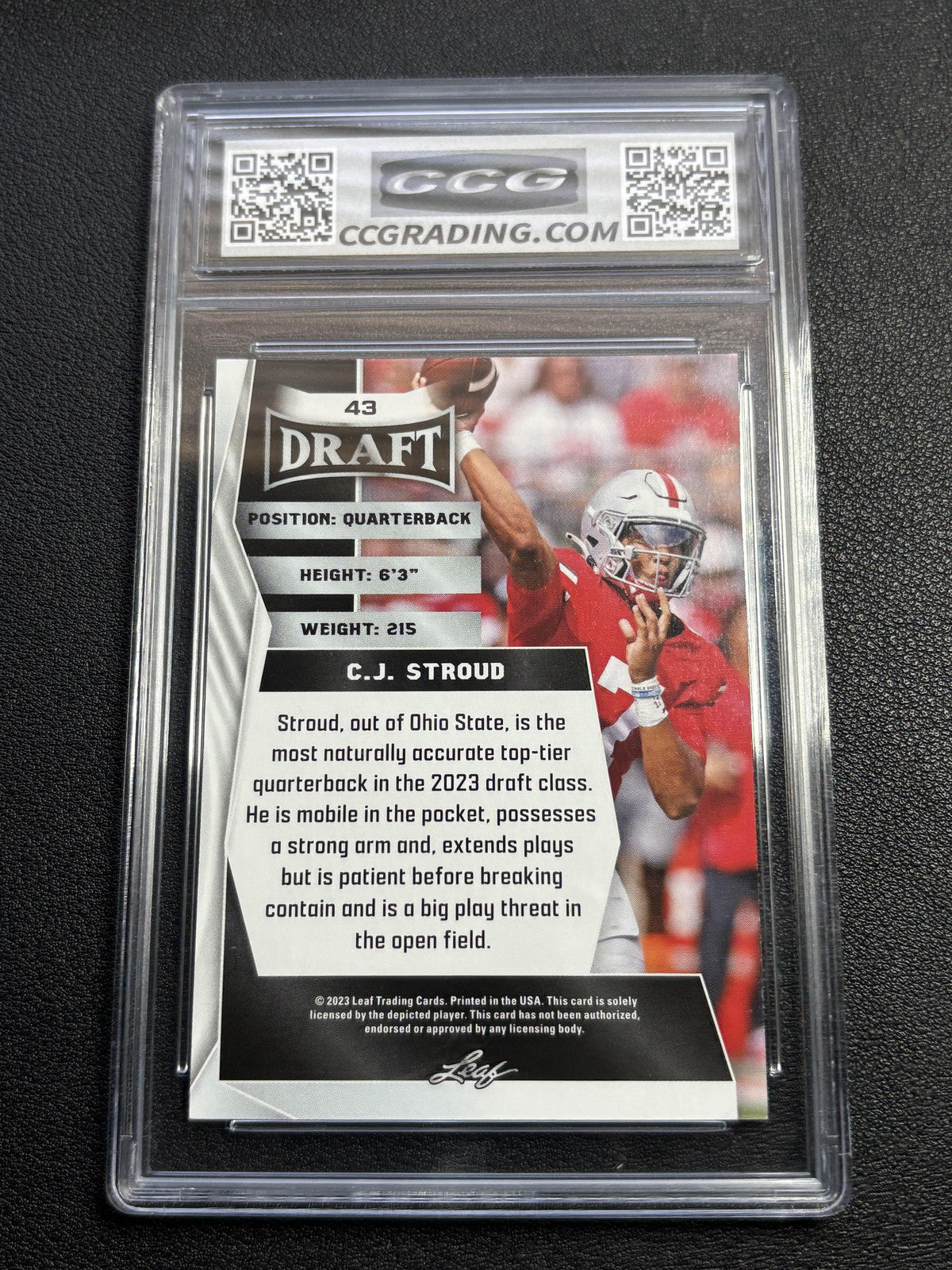 C.J. Stroud 2023 Leaf Draft Rookie CCG 10