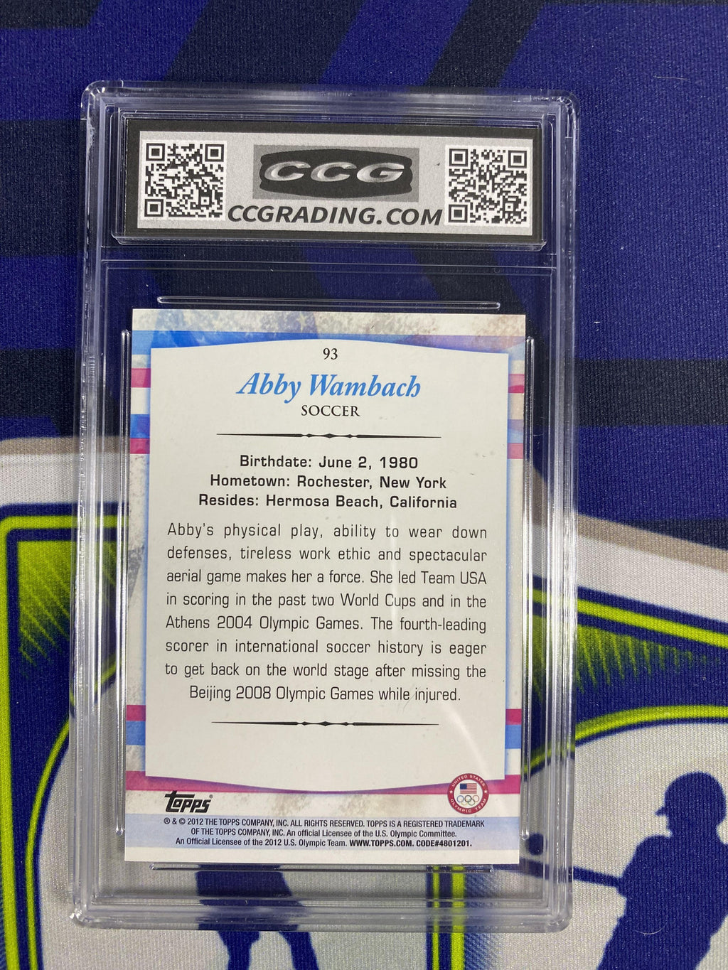 Abby Wambach 2012 Topps US Olympic Team 93 CCG 10 RC