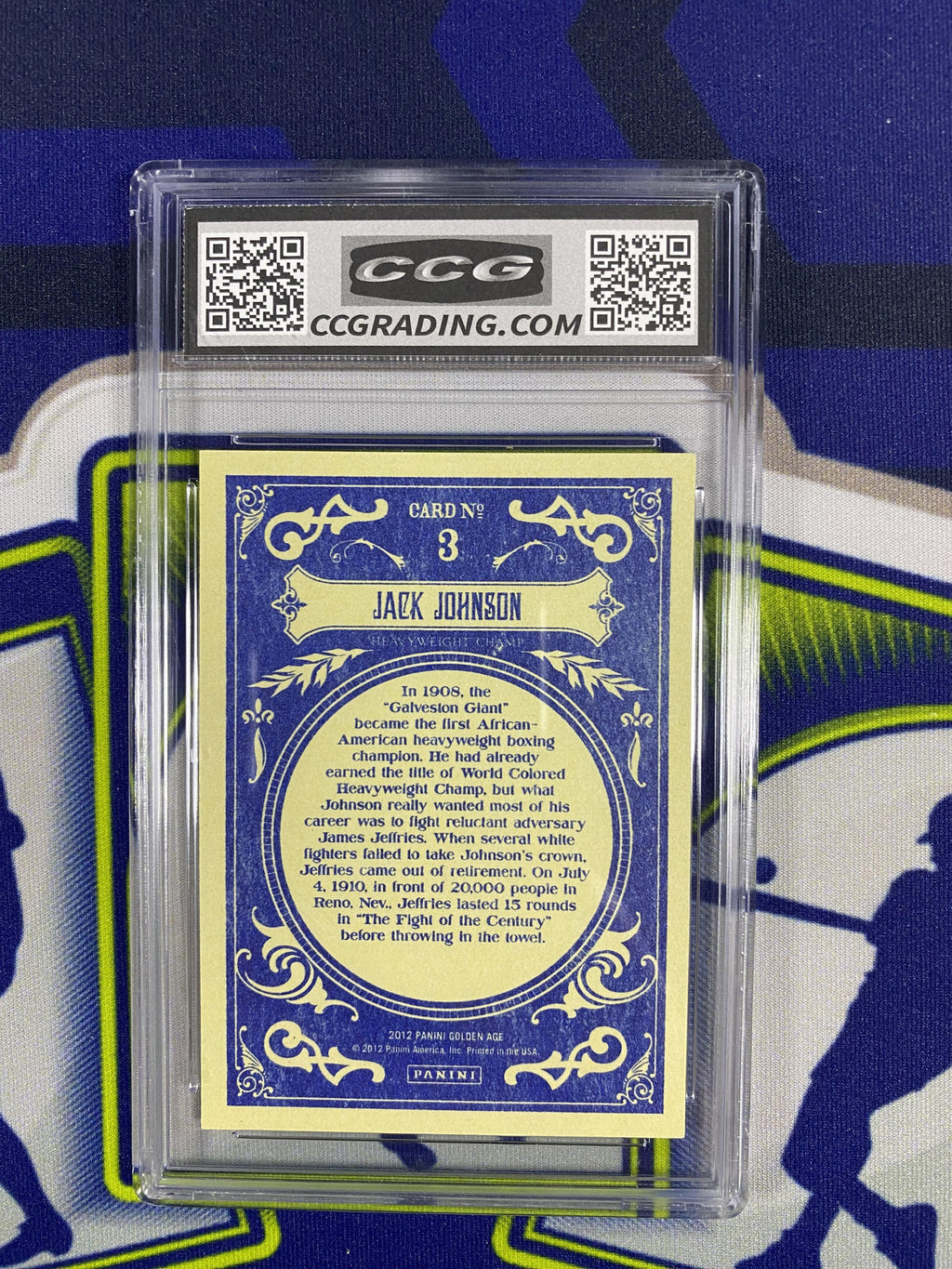 Jack Johnson 2012 Panini Golden Age 3 CCG 10 RC