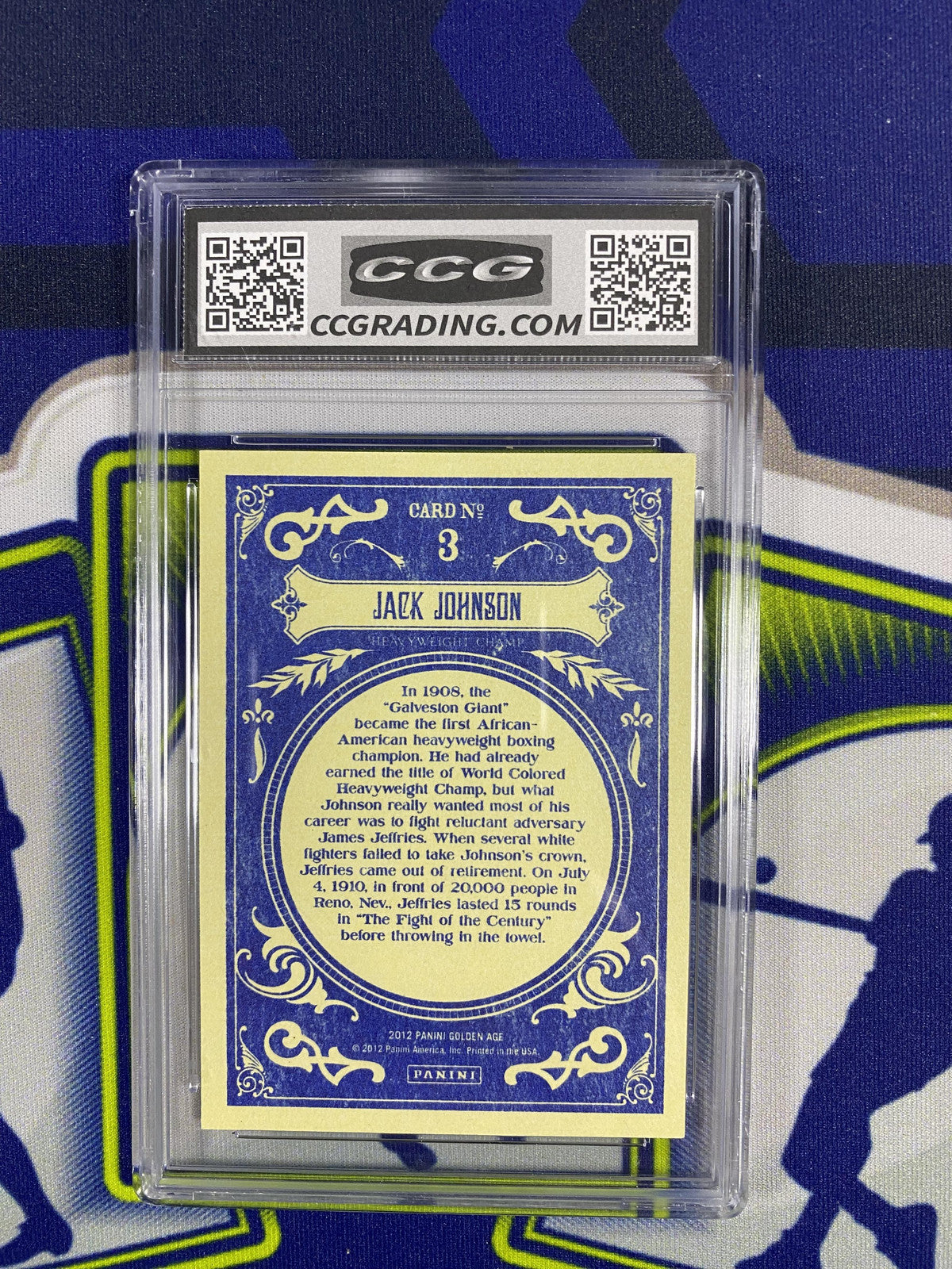 Jack Johnson 2012 Panini Golden Age 3 CCG 10 RC